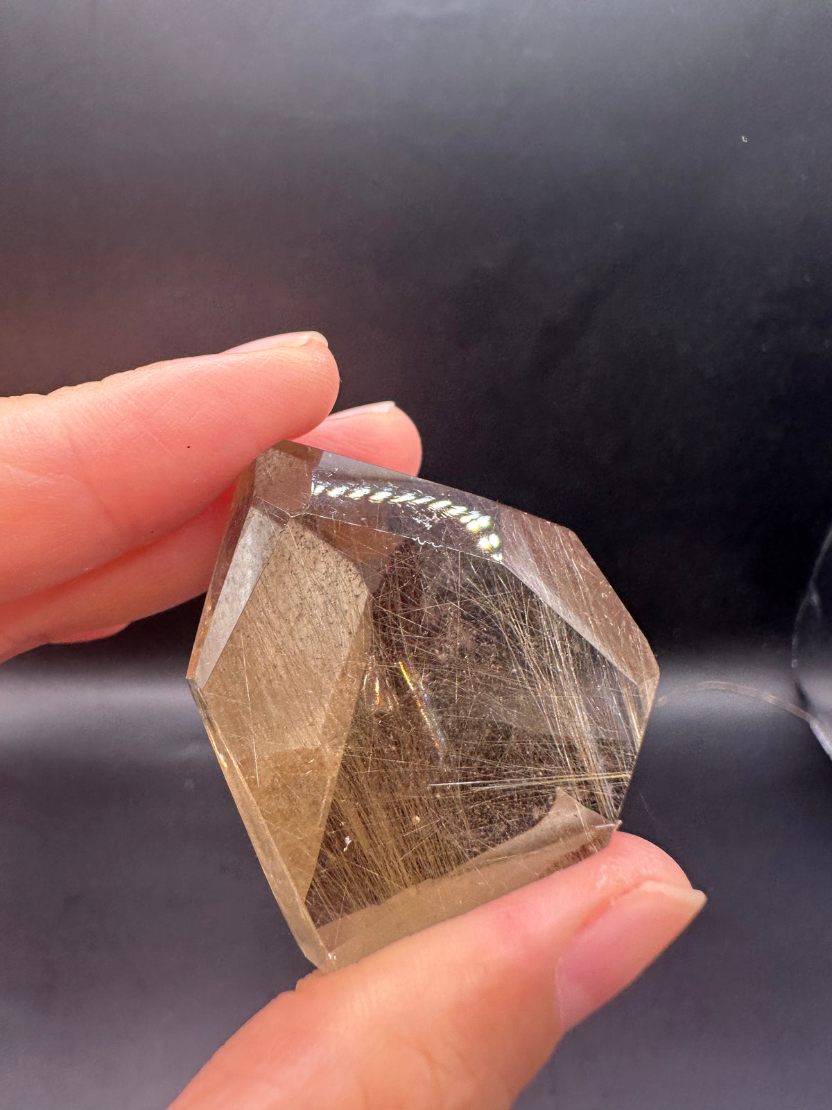 Golden Rutilated Quartz Pocket Stone with Rutile Needles | 35g 3.9cm Exact Piece #3