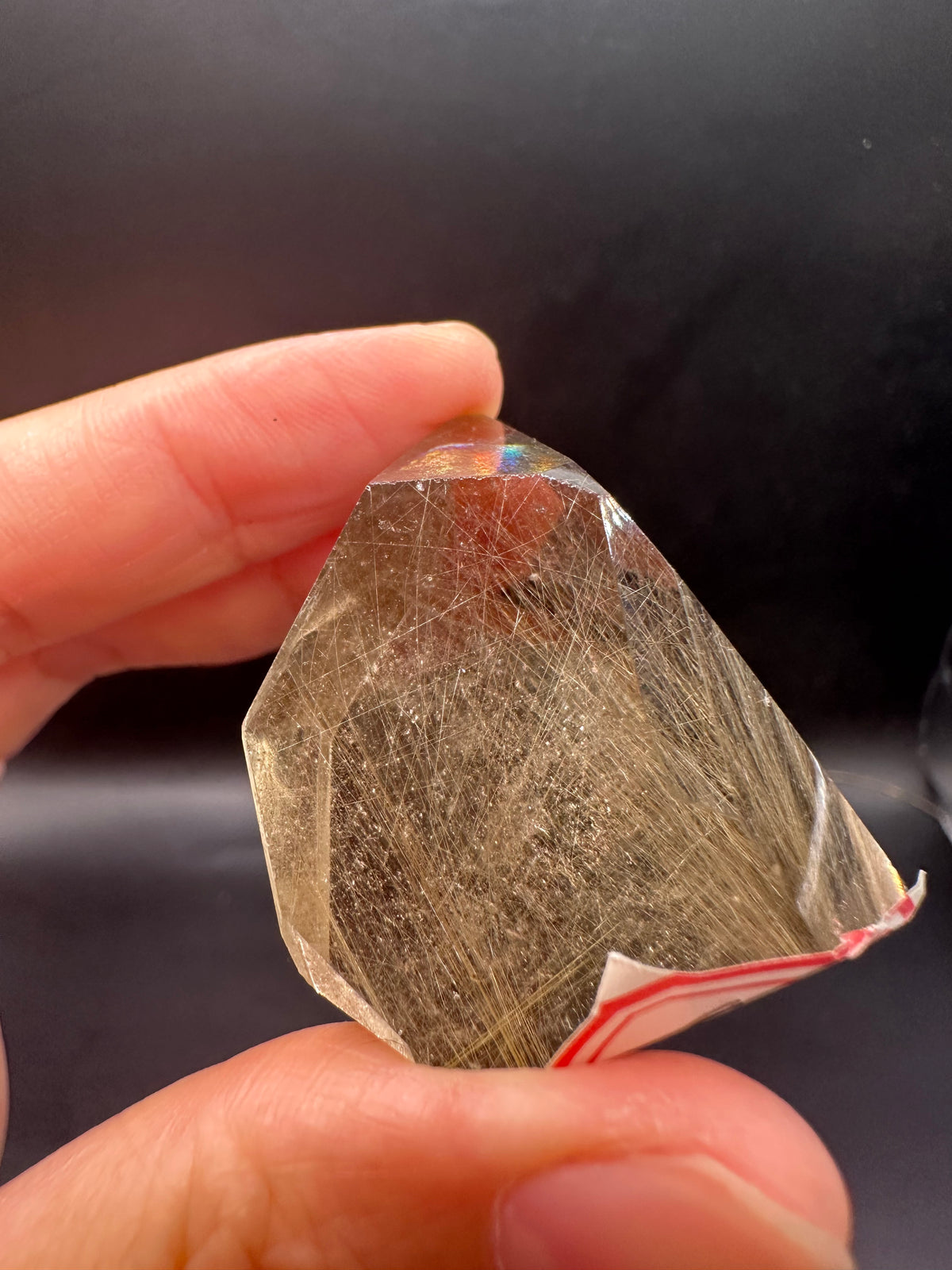 Golden Rutilated Quartz Pocket Stone with Rutile Needles | 35g 3.9cm Exact Piece #3