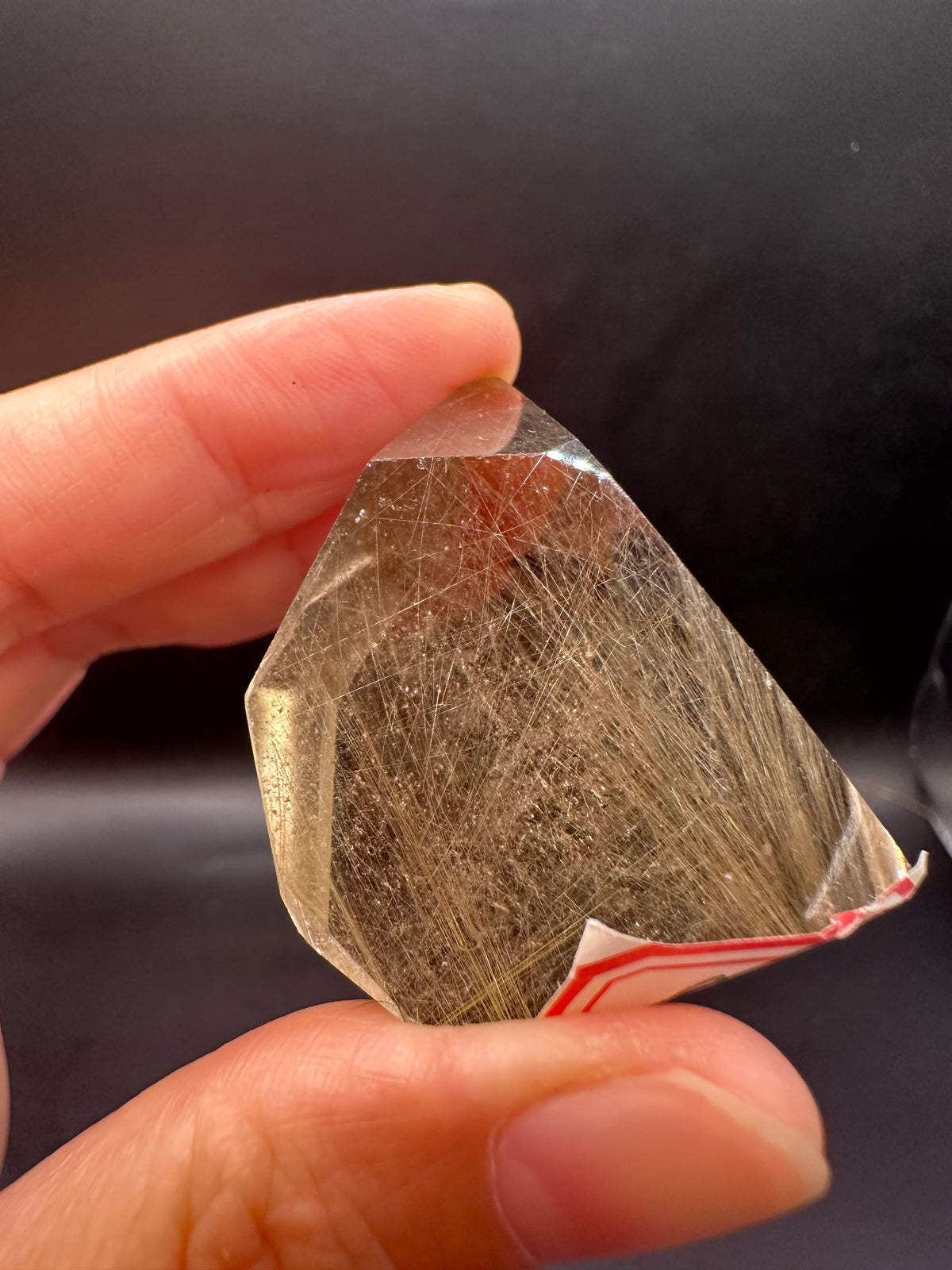 Golden Rutilated Quartz Pocket Stone with Rutile Needles | 35g 3.9cm Exact Piece #3