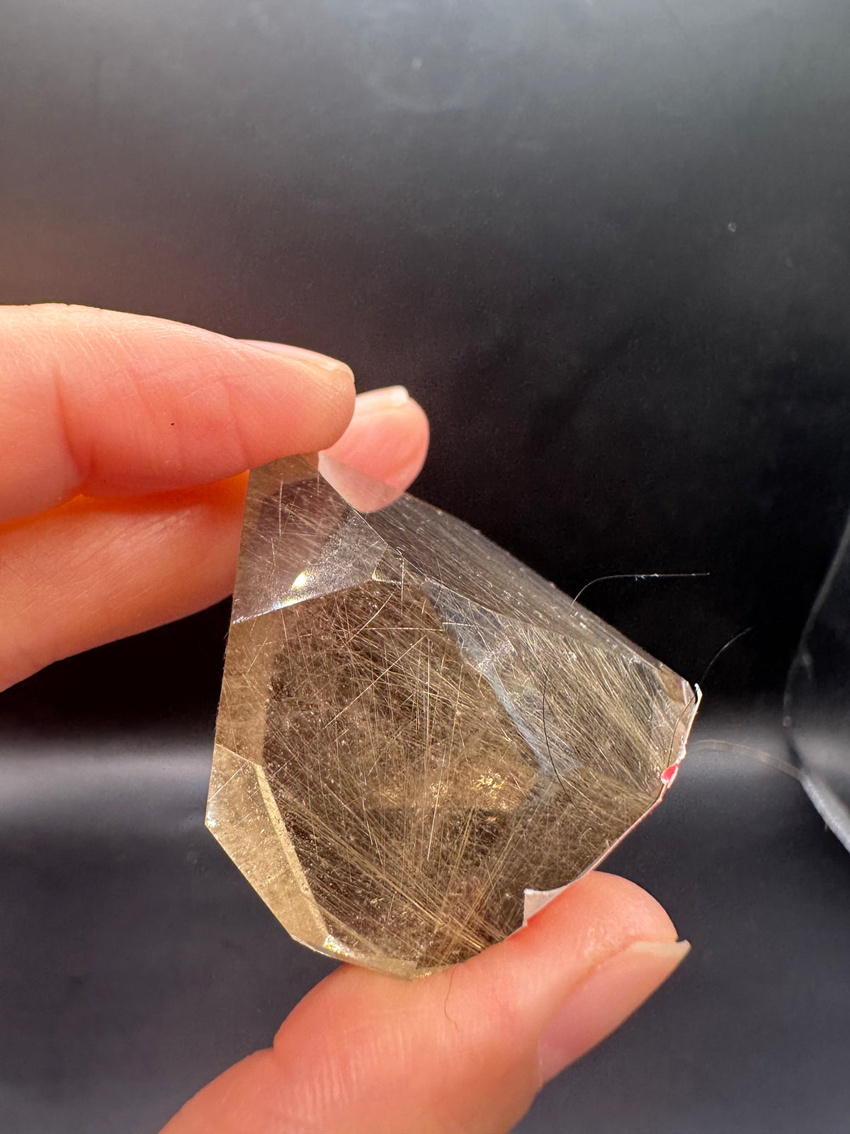 Golden Rutilated Quartz Pocket Stone with Rutile Needles | 35g 3.9cm Exact Piece #3
