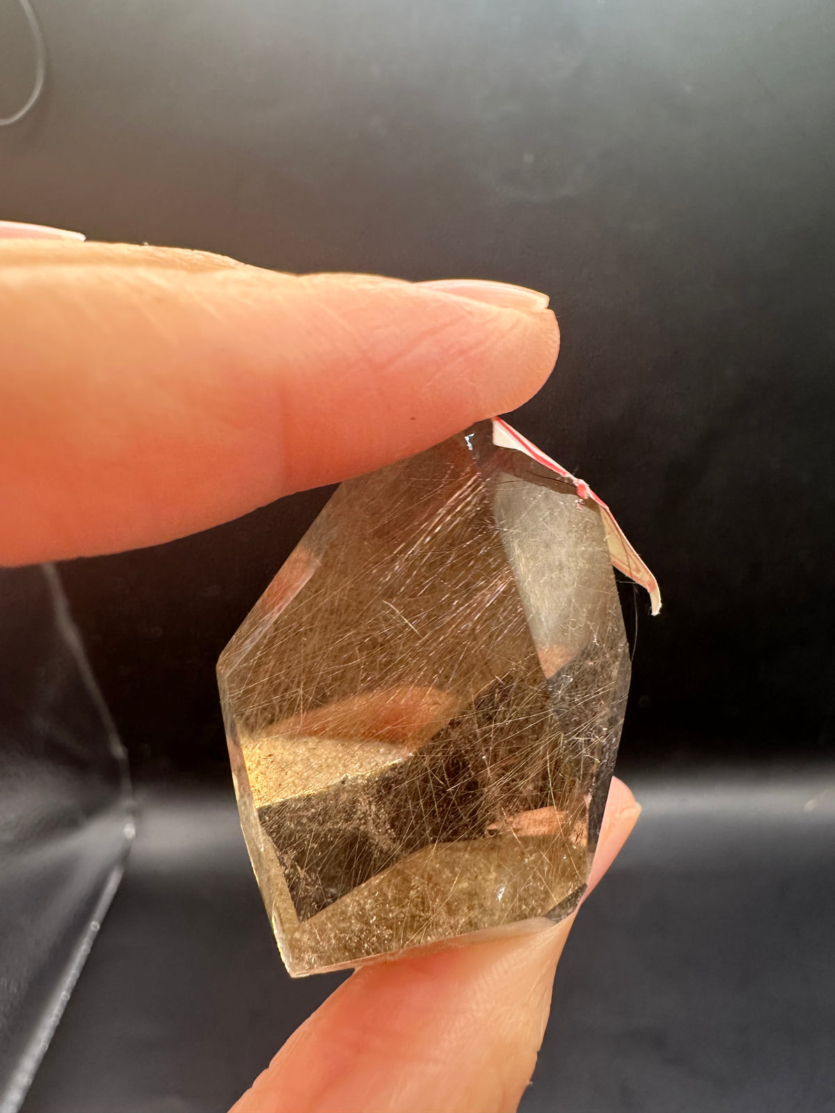 Golden Rutilated Quartz Pocket Stone with Rutile Needles | 35g 3.9cm Exact Piece #3