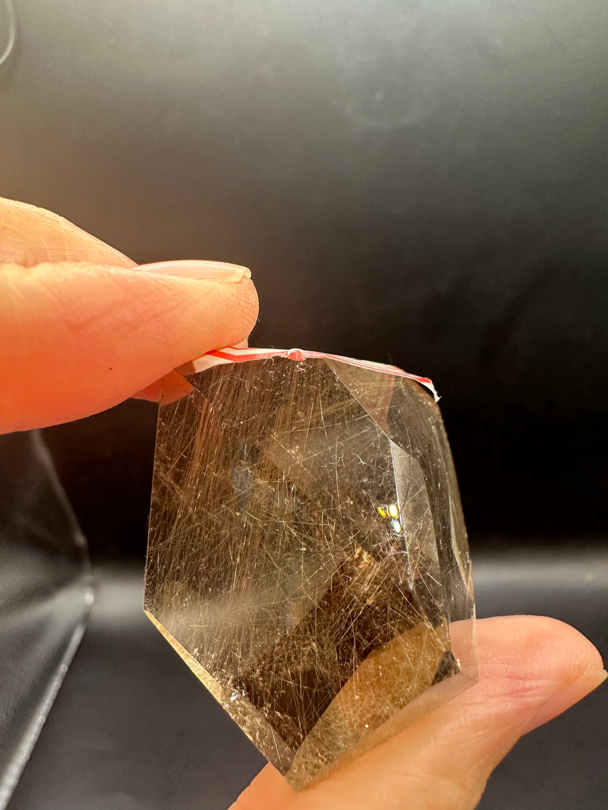 Golden Rutilated Quartz Pocket Stone with Rutile Needles | 35g 3.9cm Exact Piece #3