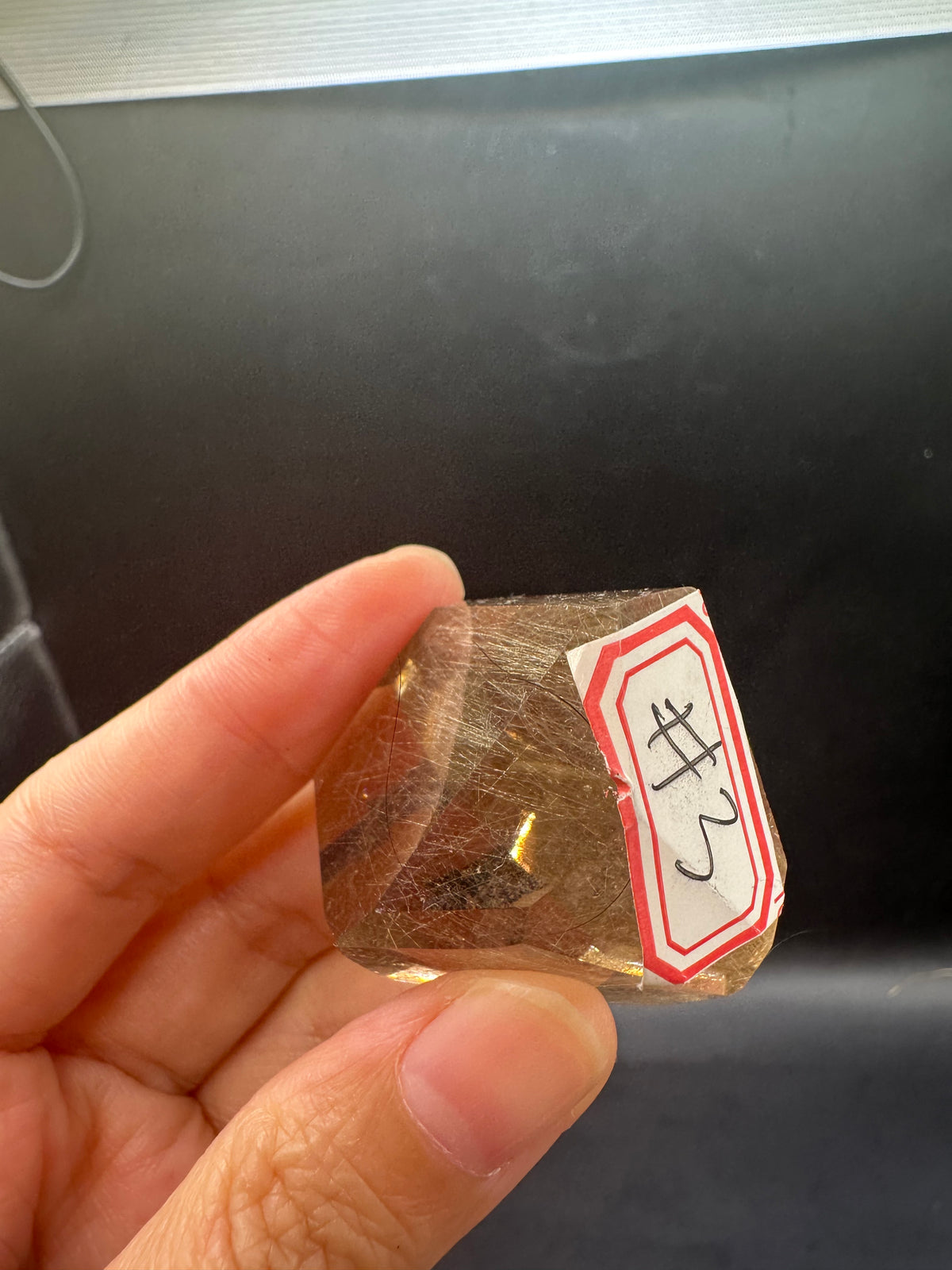 Golden Rutilated Quartz Pocket Stone with Rutile Needles | 35g 3.9cm Exact Piece #3