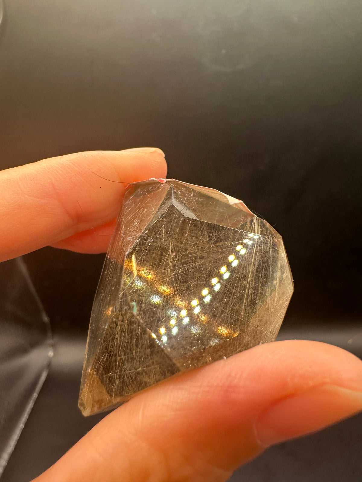 Golden Rutilated Quartz Pocket Stone with Rutile Needles | 35g 3.9cm Exact Piece #3