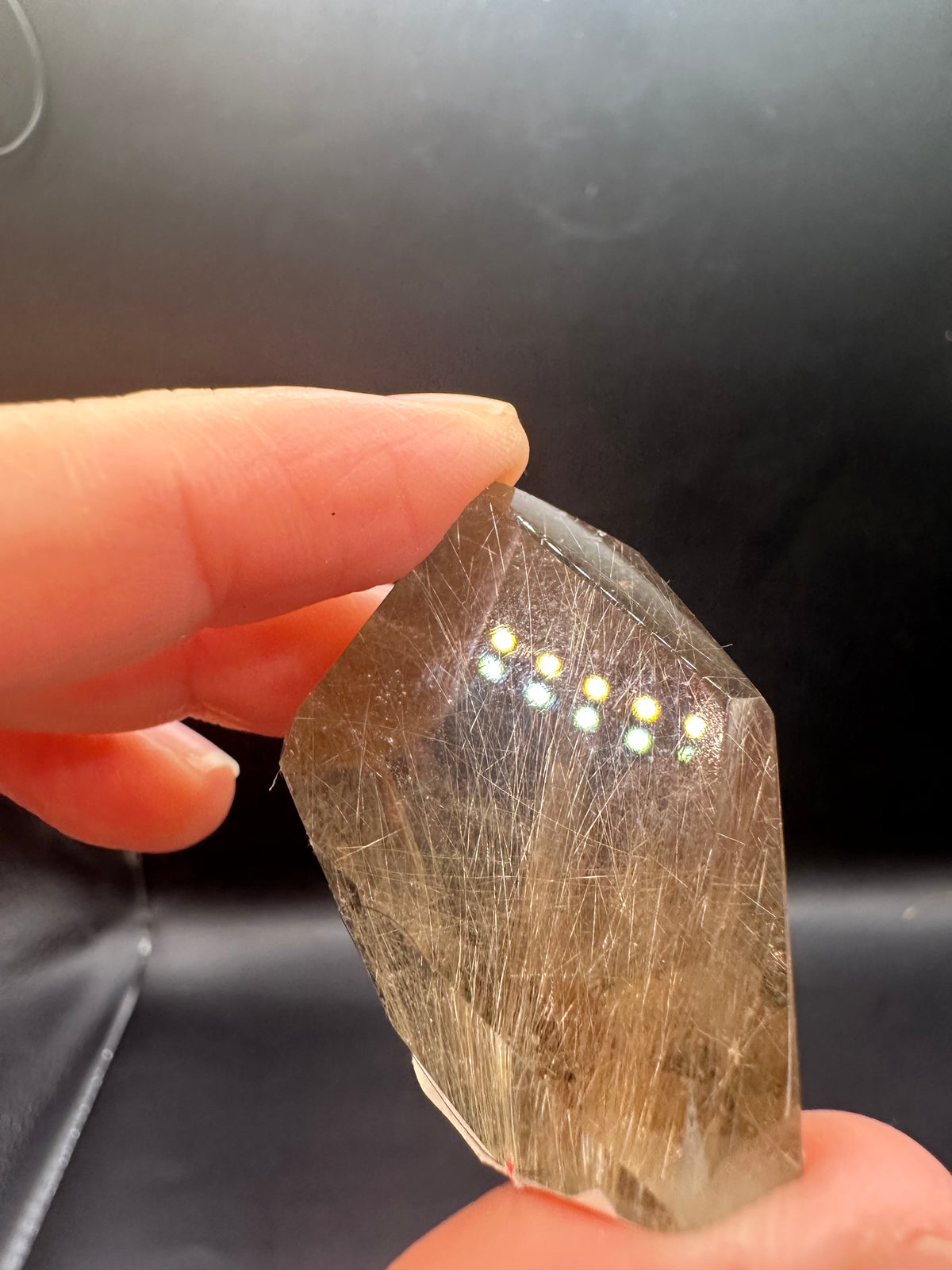 Golden Rutilated Quartz Pocket Stone with Rutile Needles | 35g 3.9cm Exact Piece #3