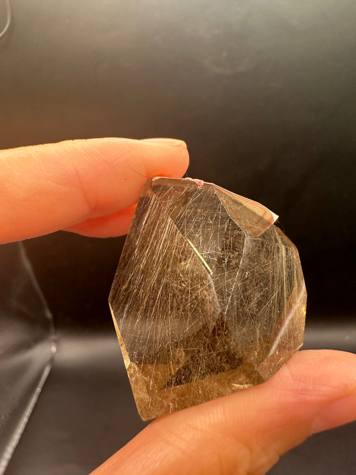 Golden Rutilated Quartz Pocket Stone with Rutile Needles | 35g 3.9cm Exact Piece #3