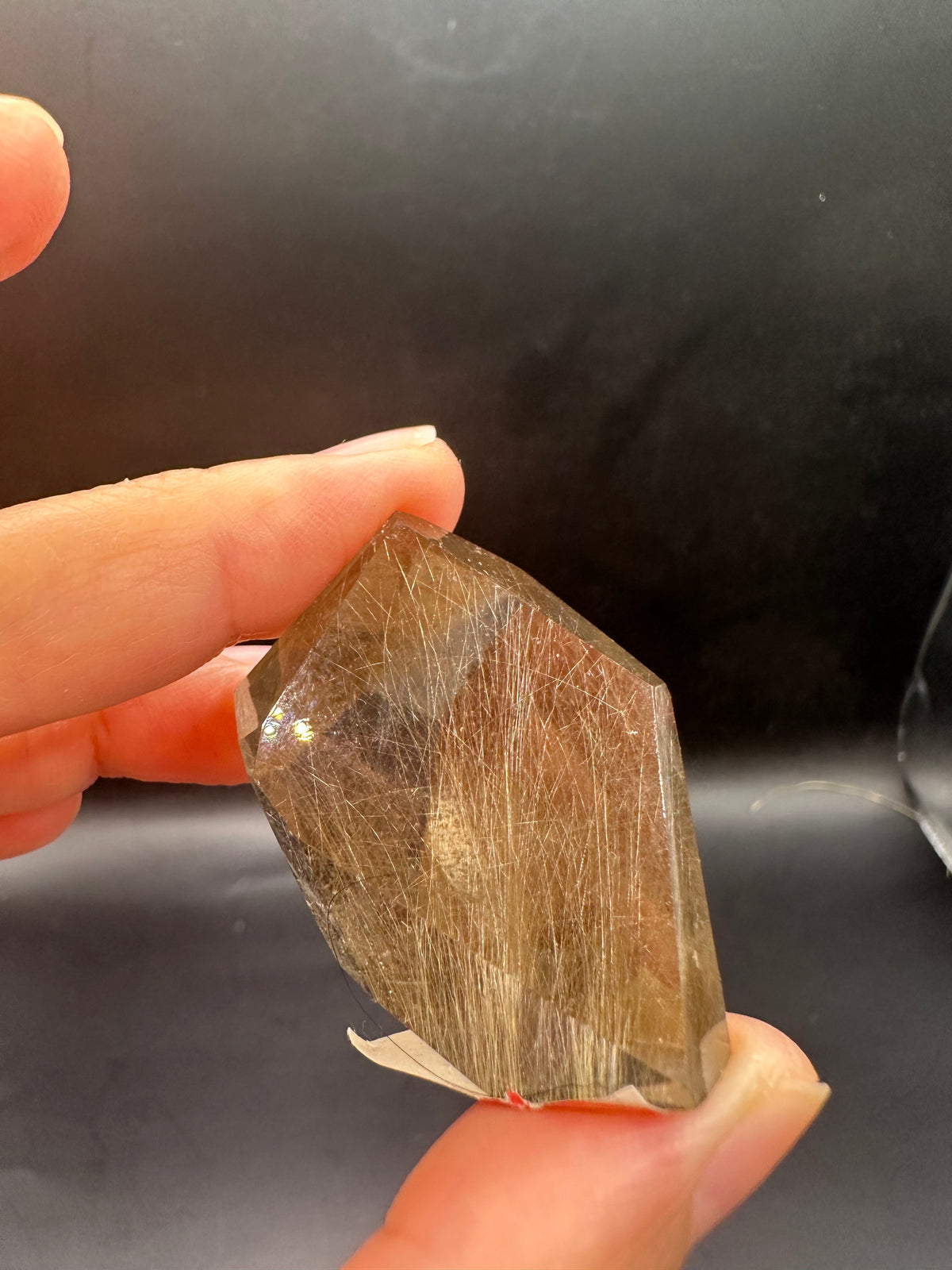 Golden Rutilated Quartz Pocket Stone with Rutile Needles | 35g 3.9cm Exact Piece #3