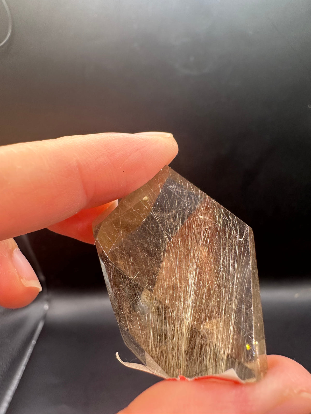 Golden Rutilated Quartz Pocket Stone with Rutile Needles | 35g 3.9cm Exact Piece #3