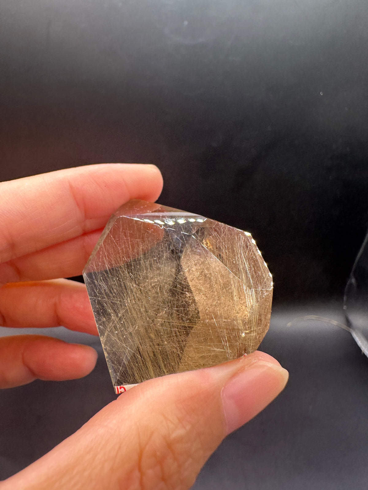 Golden Rutilated Quartz Pocket Stone with Rutile Needles | 35g 3.9cm Exact Piece #3