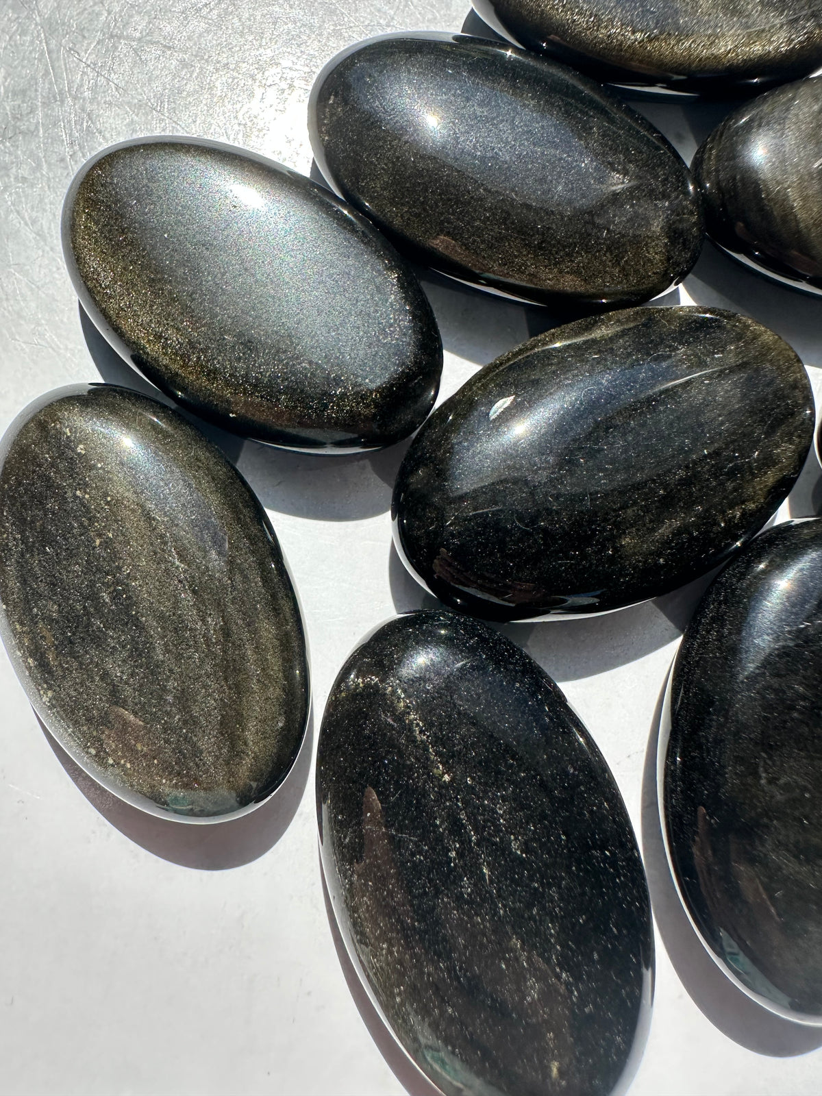 Gold Sheen Obsidian Palm Stone – Natural Crystal 5–6cm product photo 2