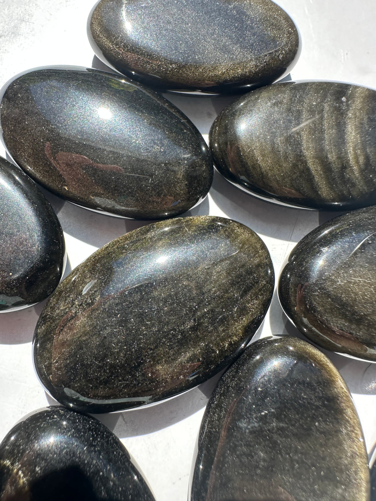 Gold Sheen Obsidian Palm Stone – Natural Crystal 5–6cm product photo 5