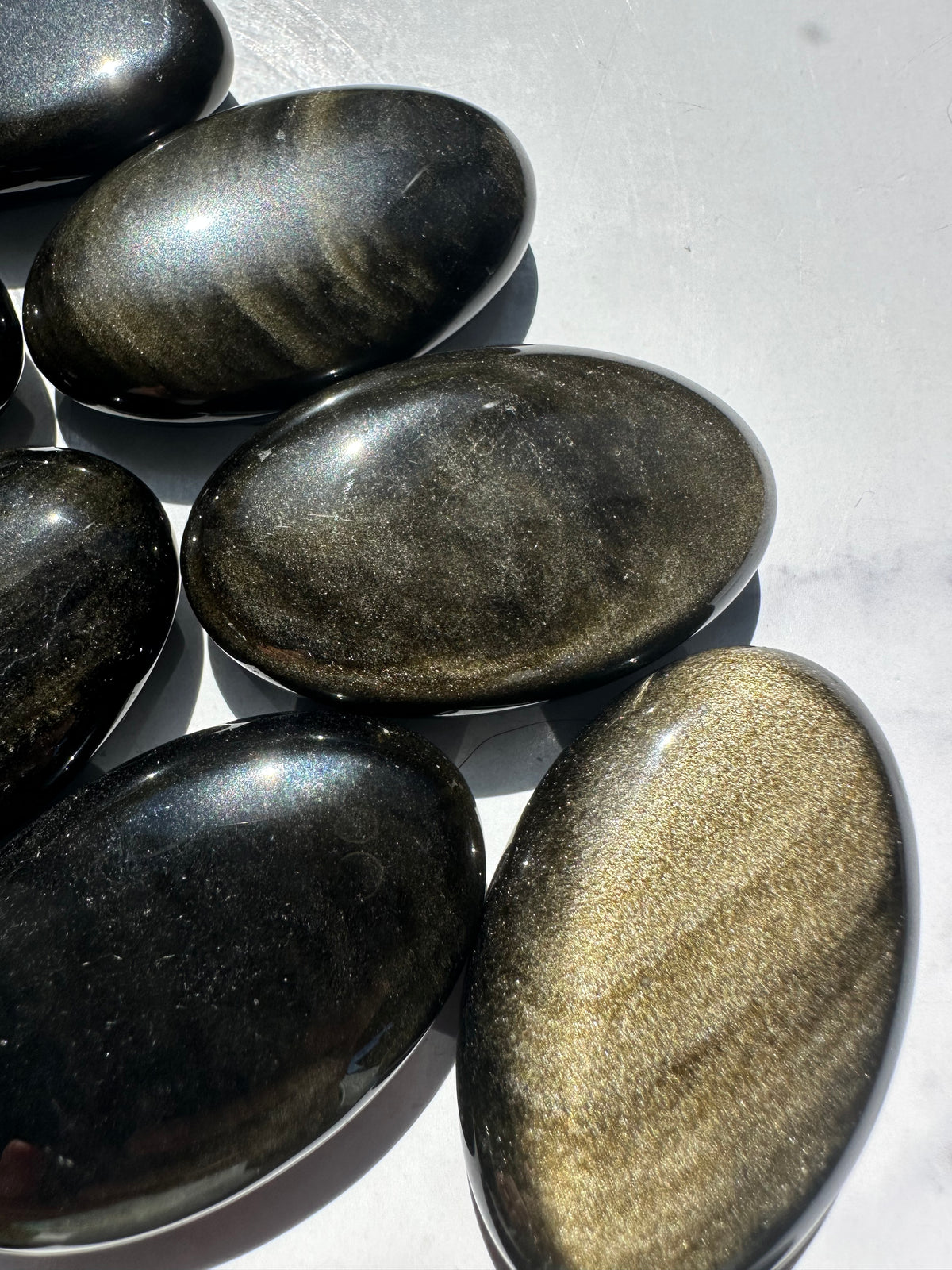 Gold Sheen Obsidian Palm Stone – Natural Crystal 5–6cm product photo 8