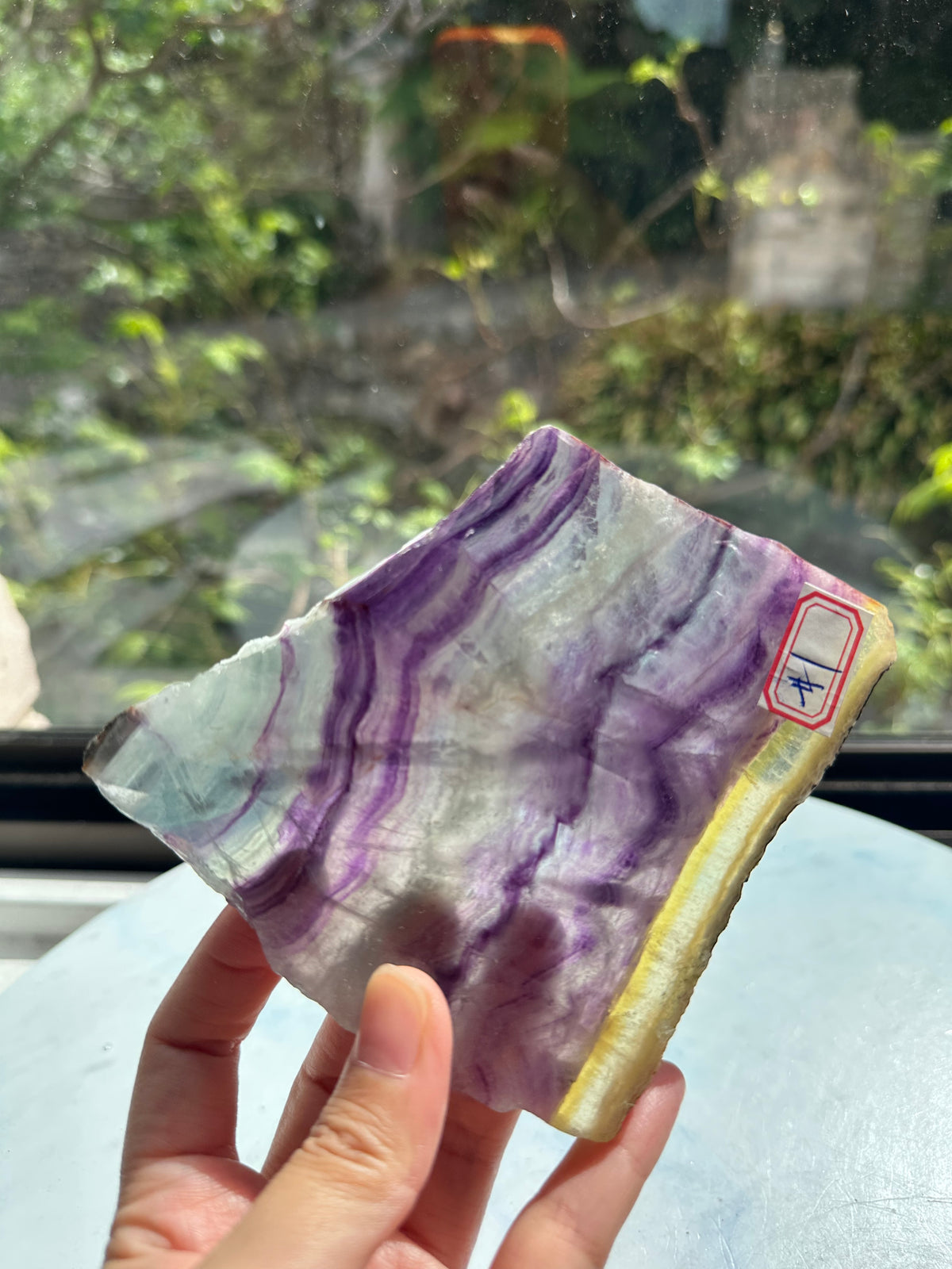 Rainbow Fluorite Slab with Purple-Green Banding | 233g 10.8cm Exact Piece #1