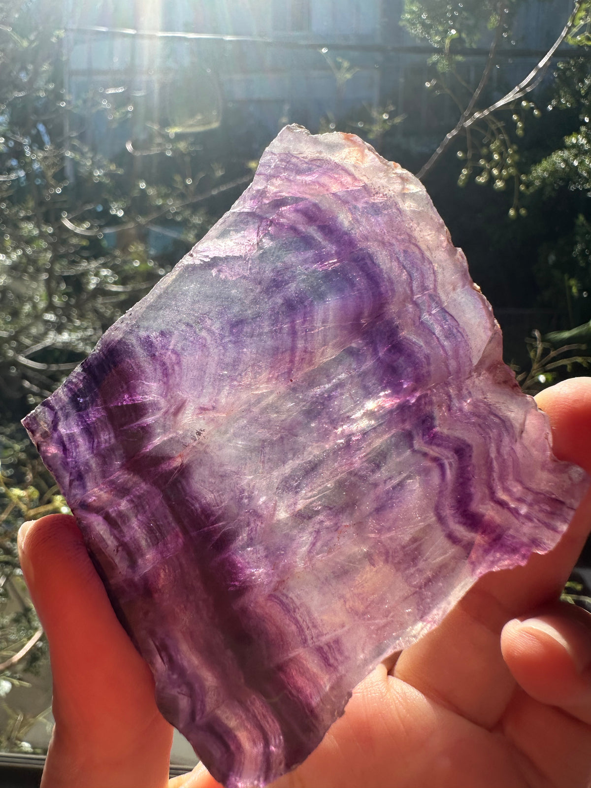 Purple Fluorite Slab with Violet Banding | 90g 6.6cm Exact Piece #4