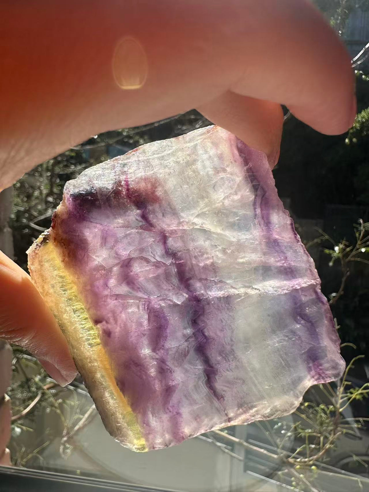Rainbow Fluorite Slab with Purple-Green Banding | 114g 9.7cm Exact Piece #5