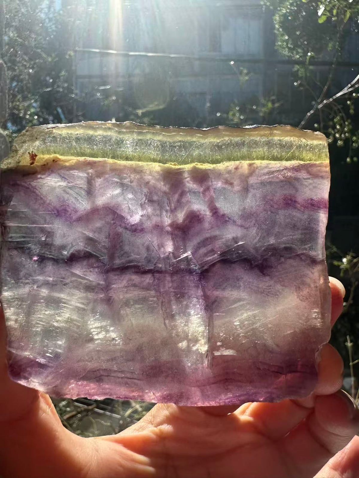 Rainbow Fluorite Slab with Purple-Green Banding | 156g 8.3cm Exact Piece #8