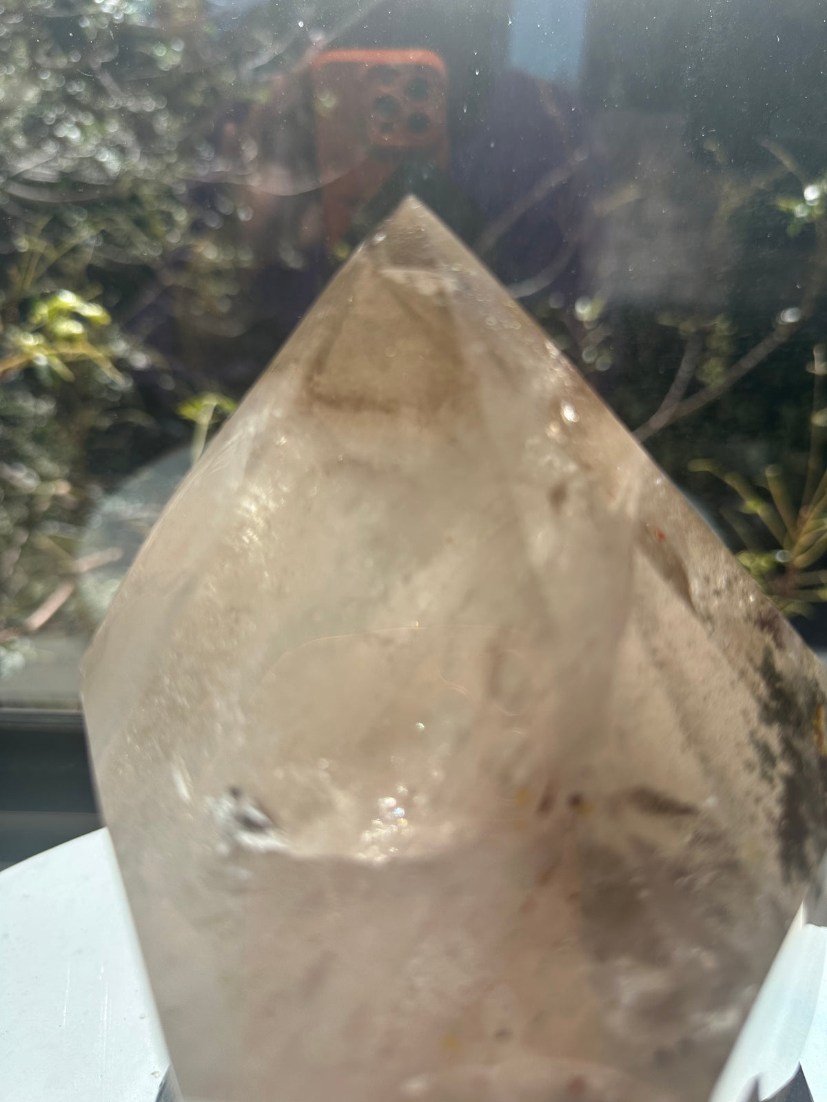Phantom Quartz Pillar with Layered Phantoms & Base | 3.3kg 19.5cm Exact Piece