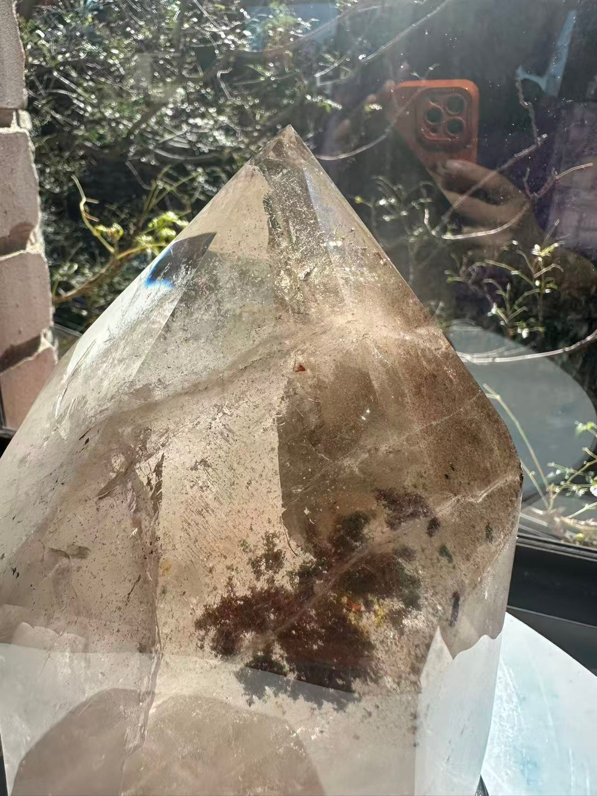 Phantom Quartz Pillar with Layered Phantoms & Base | 3.3kg 19.5cm Exact Piece