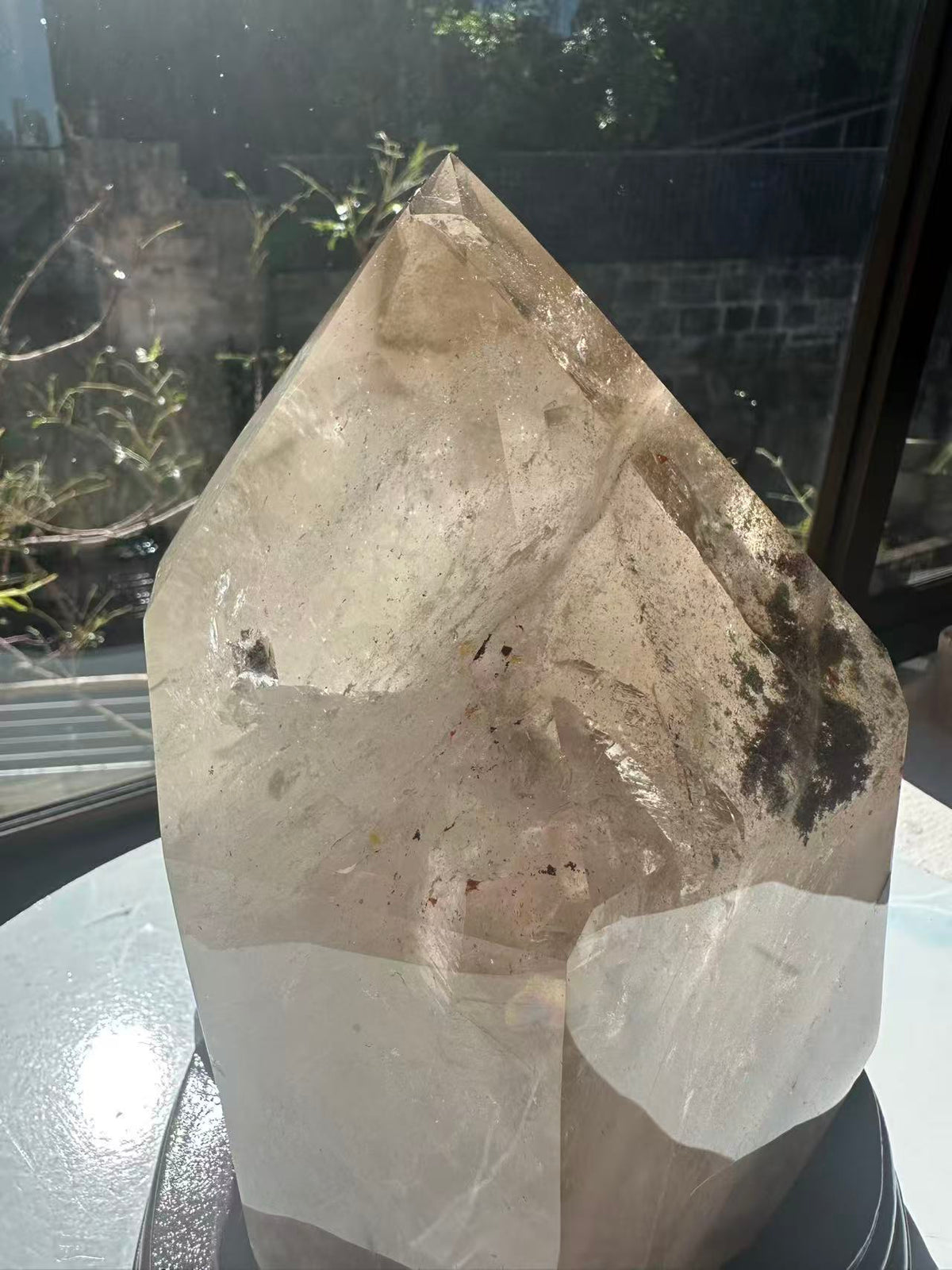 Phantom Quartz Pillar with Layered Phantoms & Base | 3.3kg 19.5cm Exact Piece