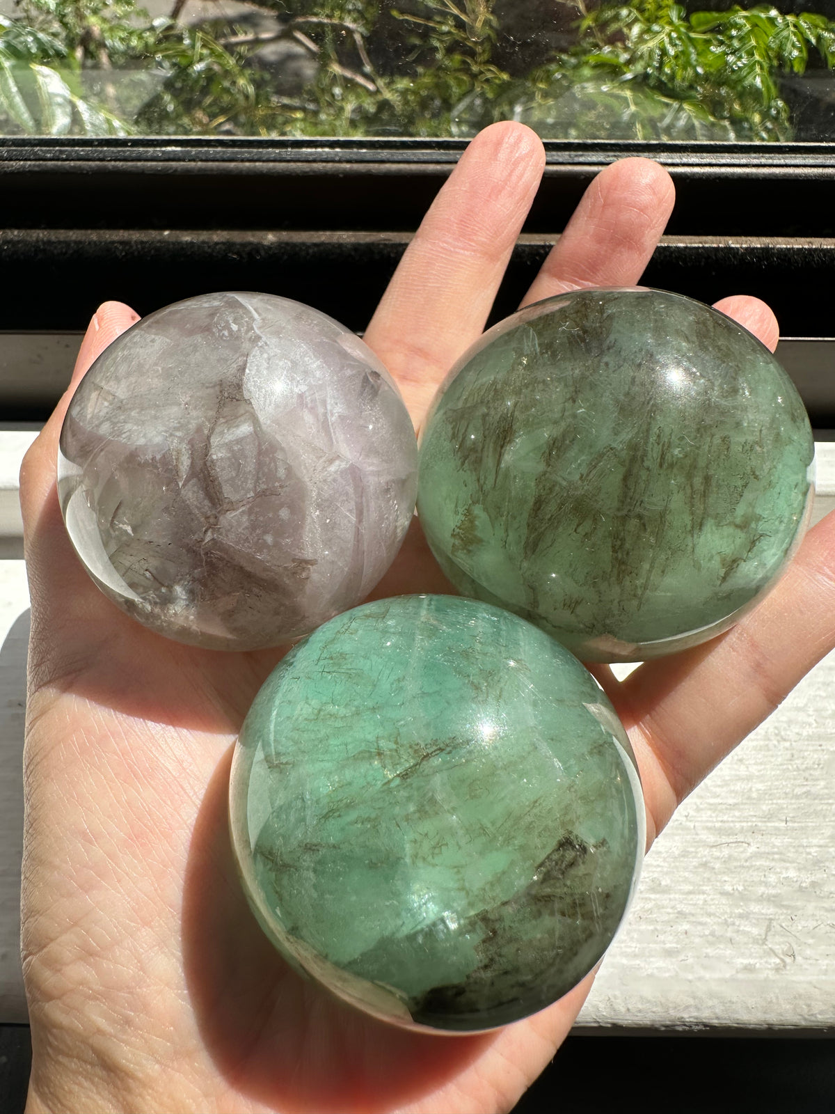 Kelp Fluorite Sphere | Natural Crystal Ball 4.5–6.5cm