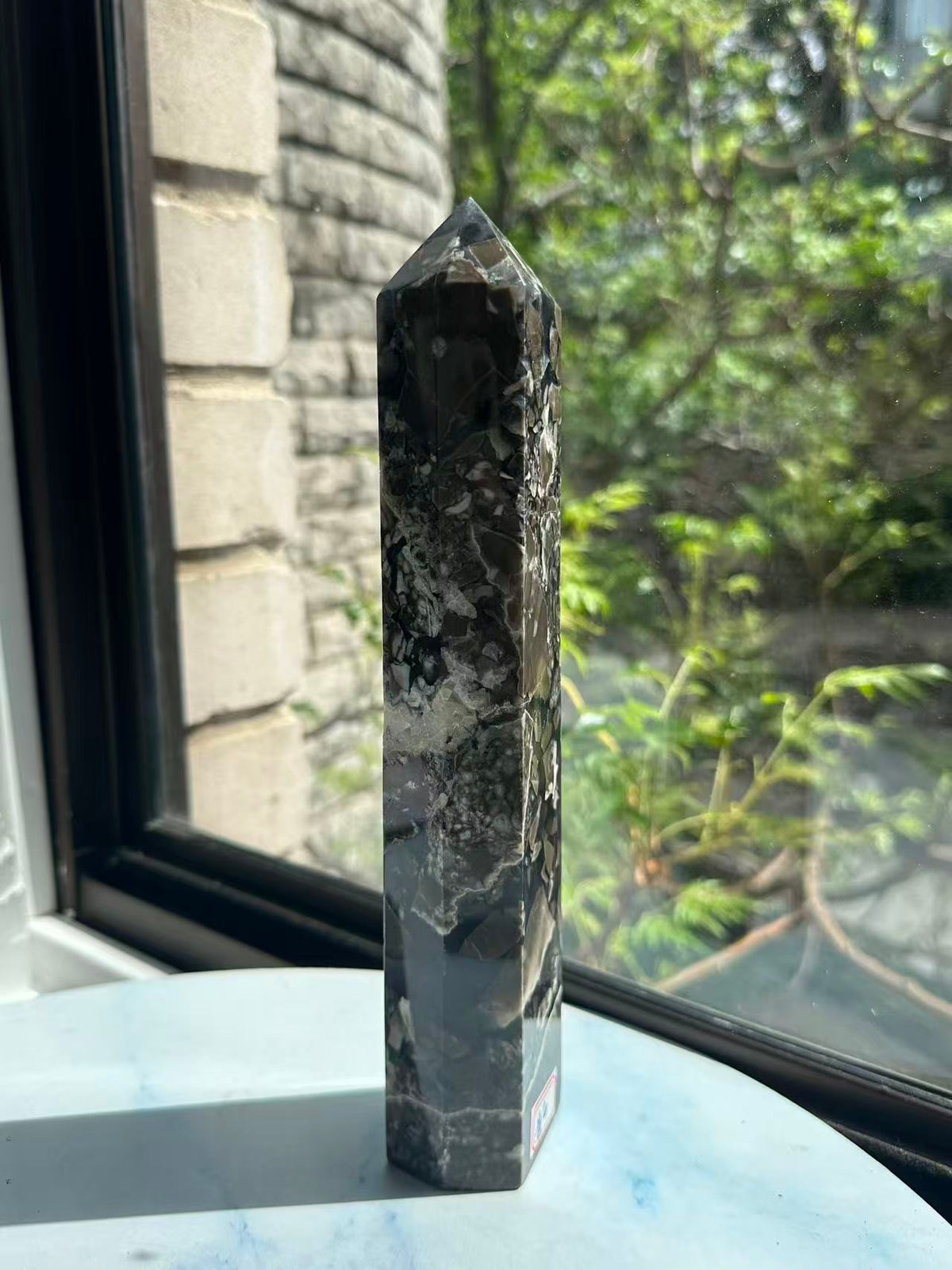 Banded Agate Tower with Monochrome Layers | 24cm Exact Piece #2