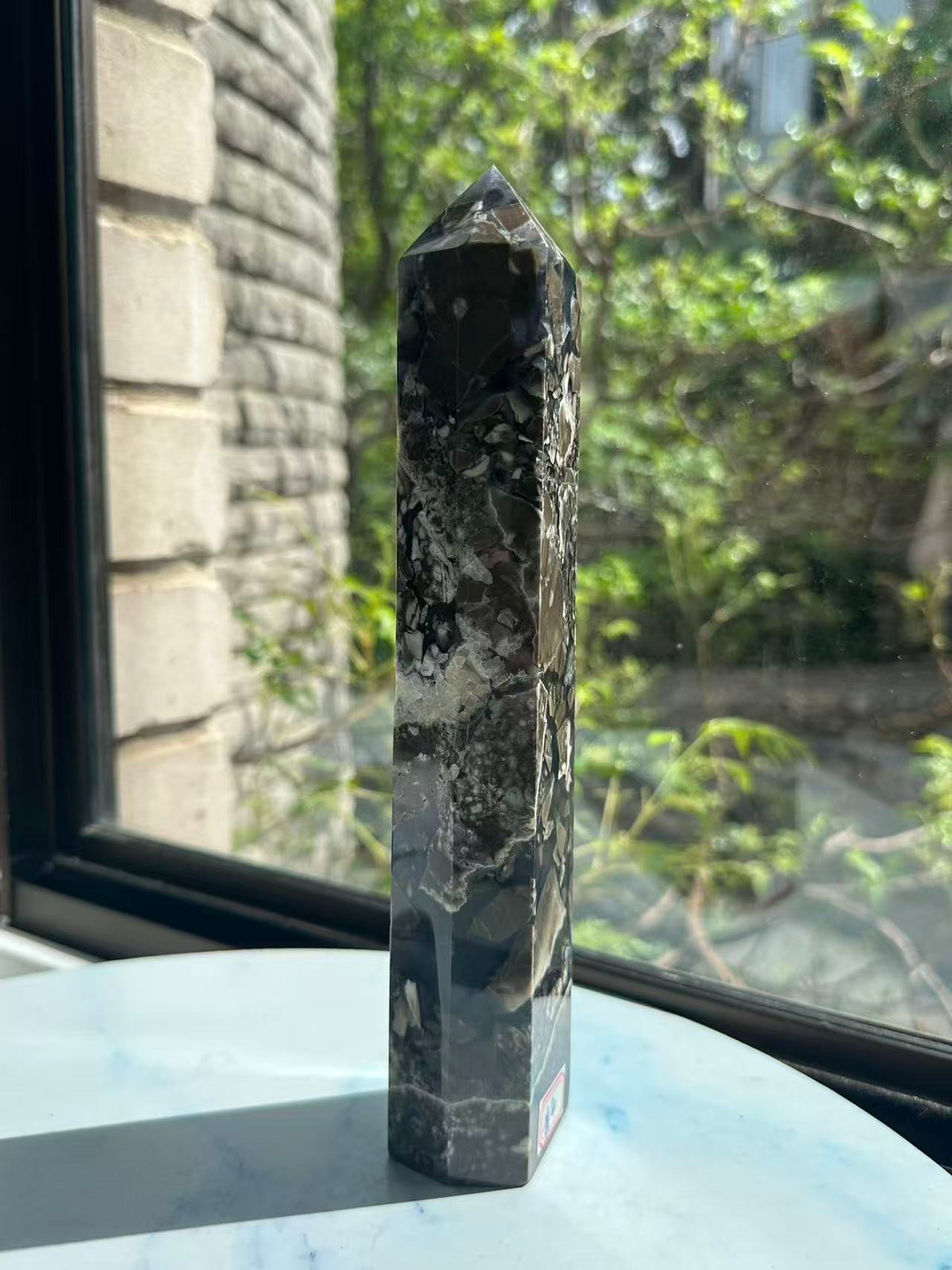 Banded Agate Tower with Monochrome Layers | 24cm Exact Piece #2