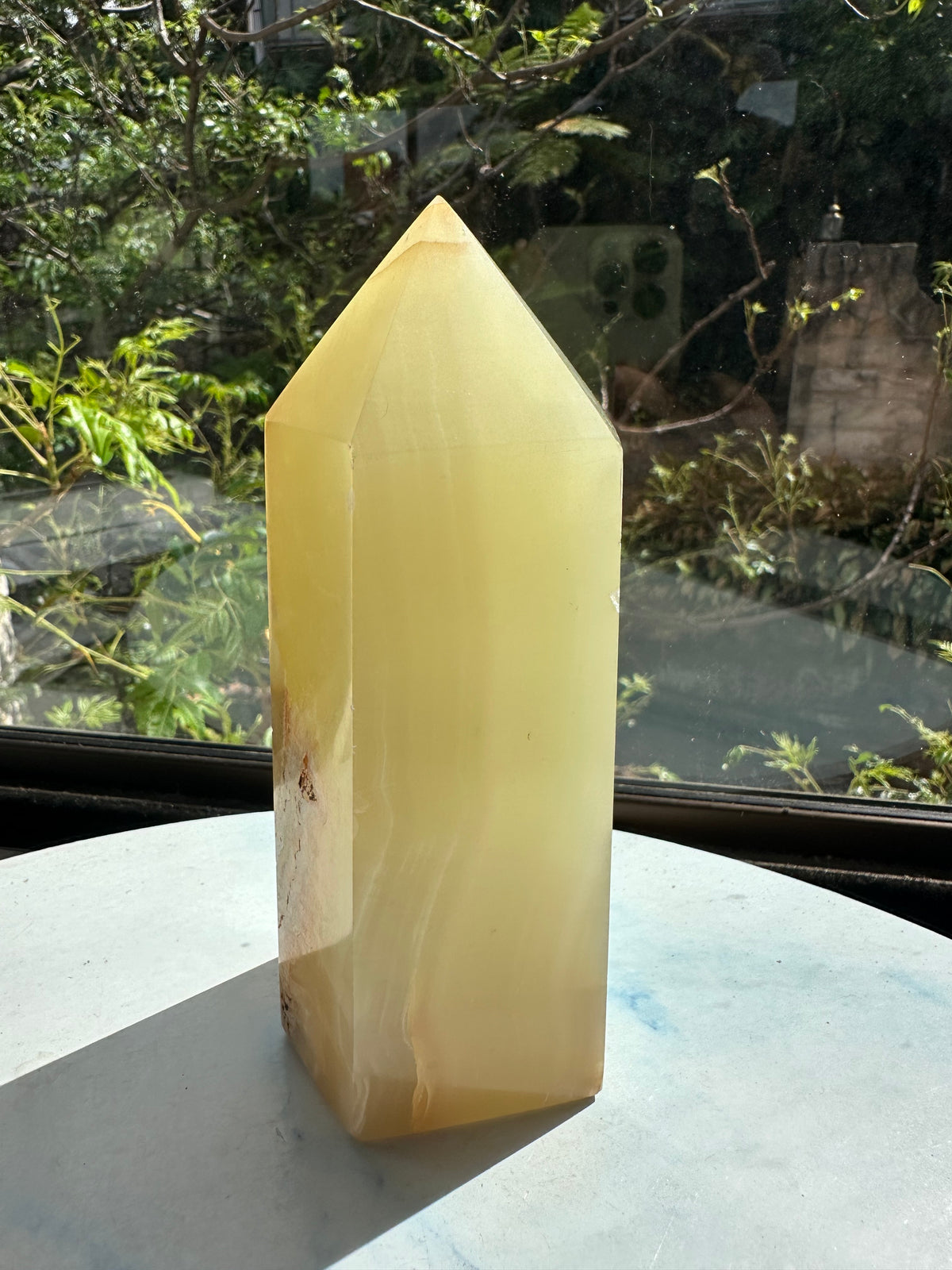Afghanistan Pistachio Jade Tower with Soft Green Banding | 906g 15.1cm Exact Piece #3