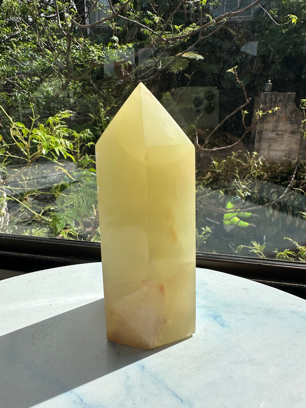 Afghanistan Pistachio Jade Tower with Soft Green Banding | 906g 15.1cm Exact Piece #3