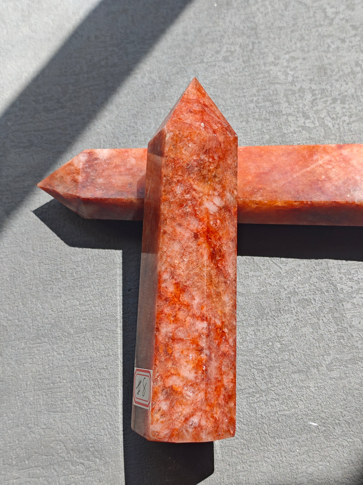 Fire Quartz Tower with Red Hematite Inclusions | 308g 13.7cm Exact Piece #8