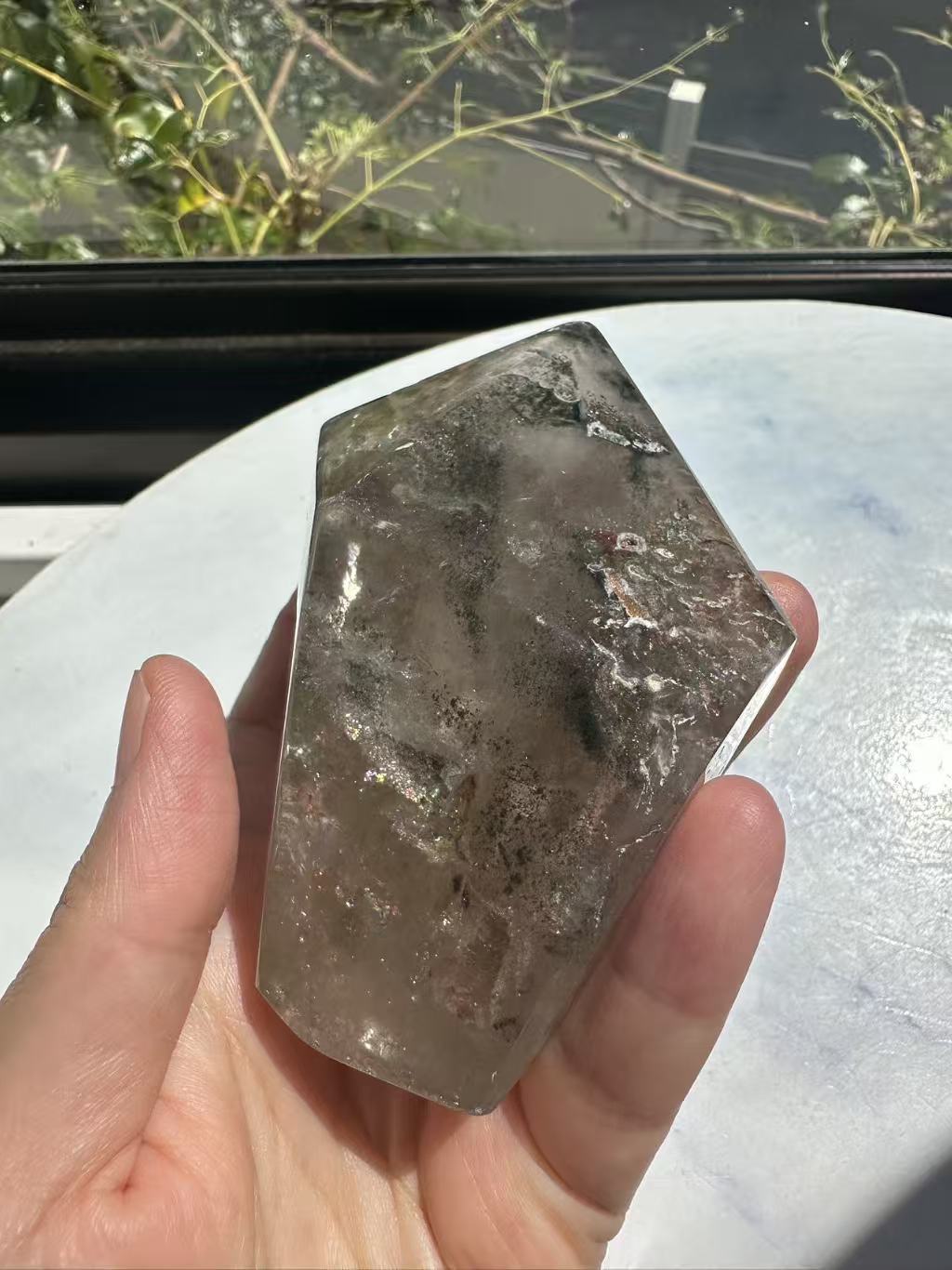 Garden Quartz (Lodolite) Freeform – 314g #1 — exact crystal, view 13 of 28