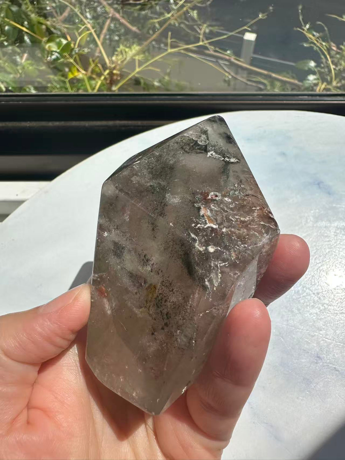 Garden Quartz (Lodolite) Freeform – 314g #1 — exact crystal, view 14 of 28