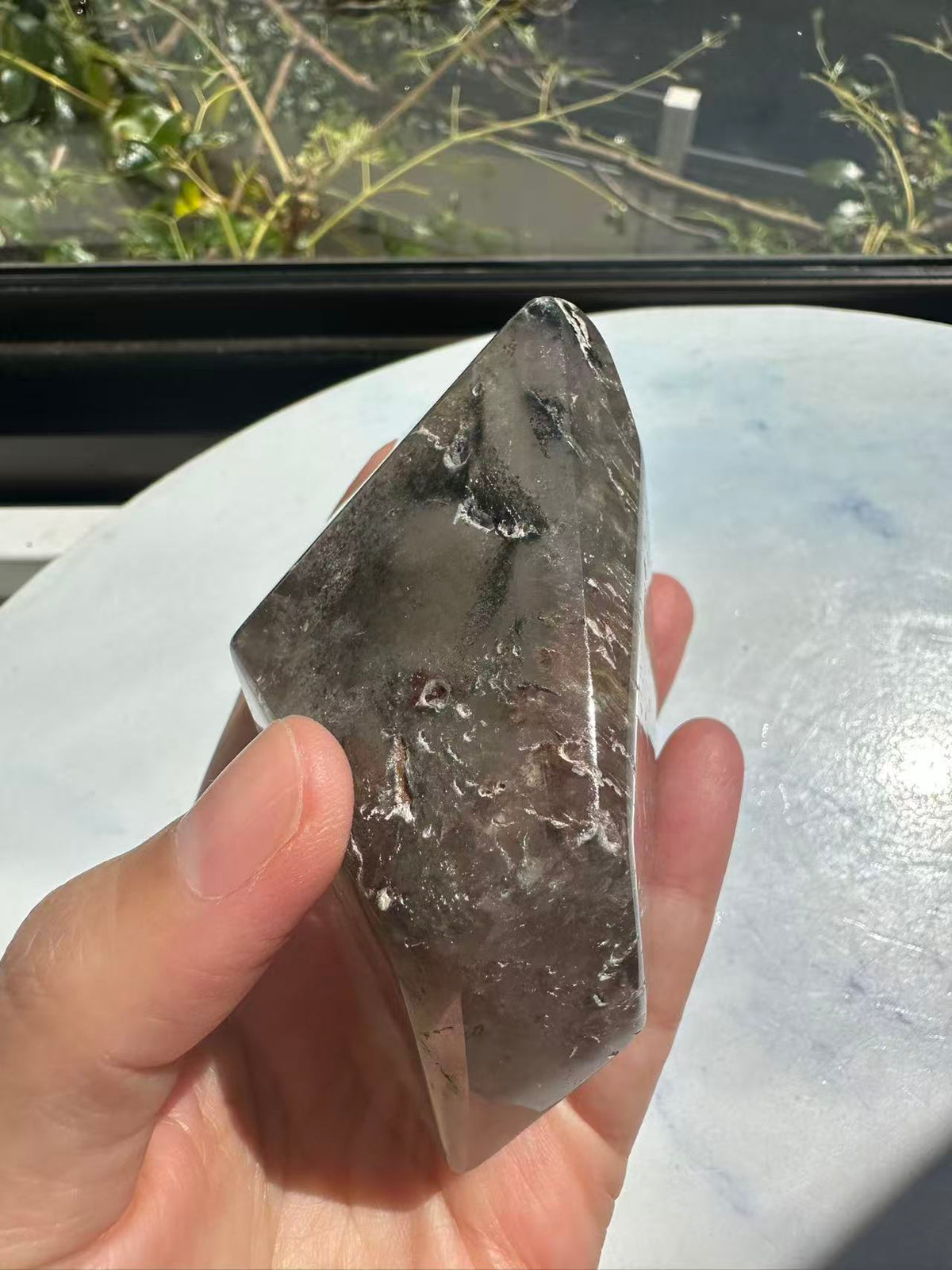 Garden Quartz (Lodolite) Freeform – 314g #1 — exact crystal, view 16 of 28