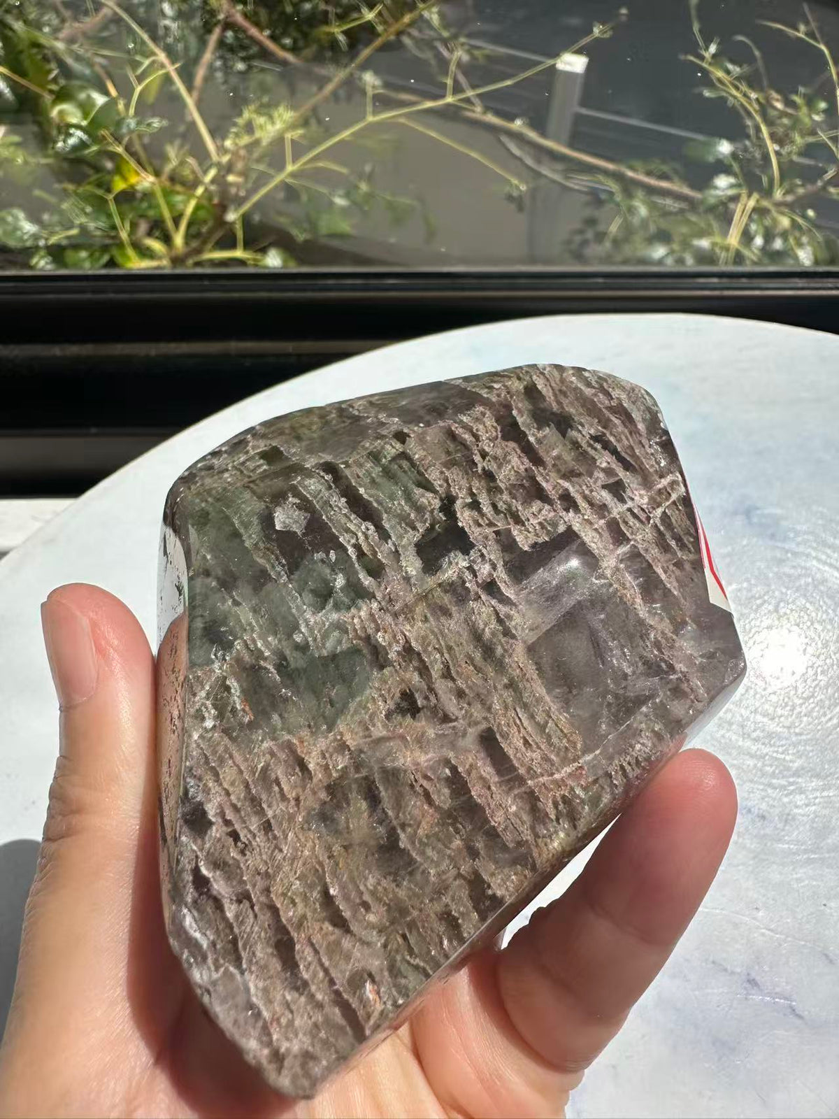 Garden Quartz (Lodolite) Freeform – 314g #1 — exact crystal, view 18 of 28