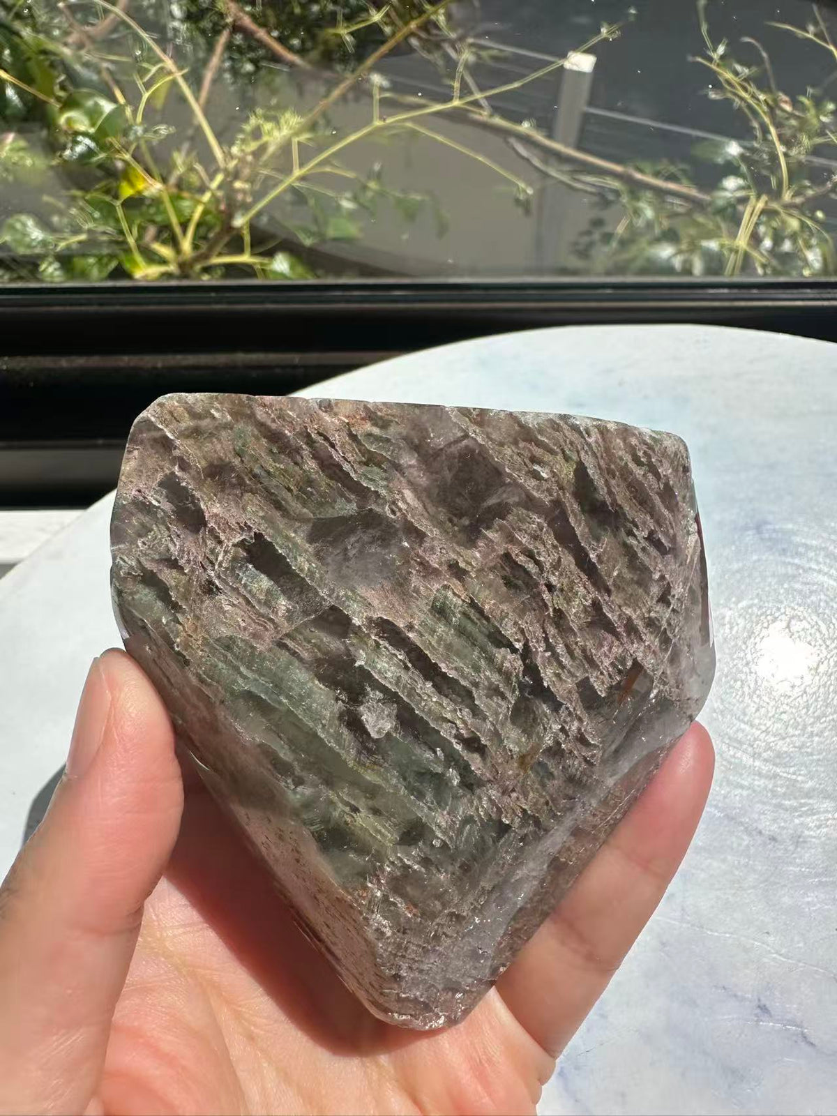 Garden Quartz (Lodolite) Freeform – 314g #1 — exact crystal, view 19 of 28