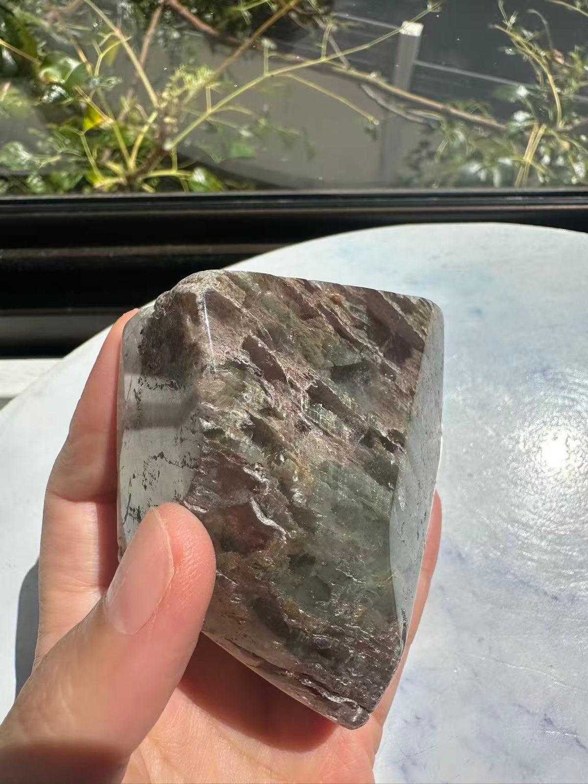 Garden Quartz (Lodolite) Freeform – 314g #1 — exact crystal, view 20 of 28