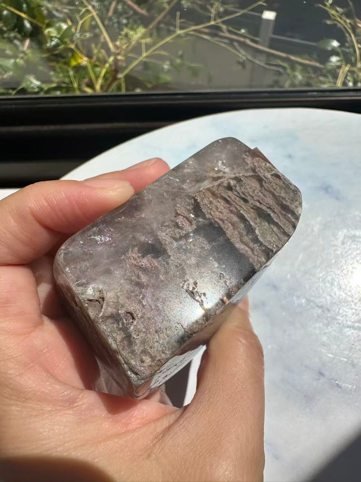 Garden Quartz (Lodolite) Freeform – 314g #1 — exact crystal, view 24 of 28