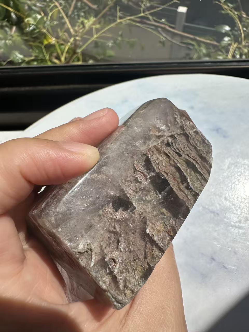 Garden Quartz (Lodolite) Freeform – 314g #1 — exact crystal, view 25 of 28