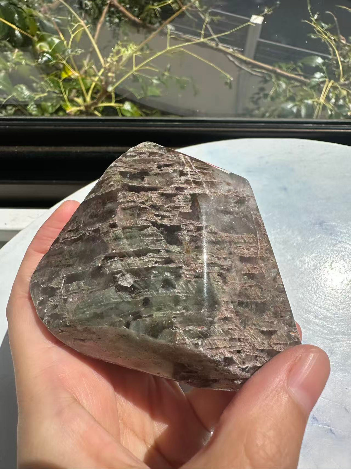 Garden Quartz (Lodolite) Freeform – 314g #1 — exact crystal, view 4 of 28