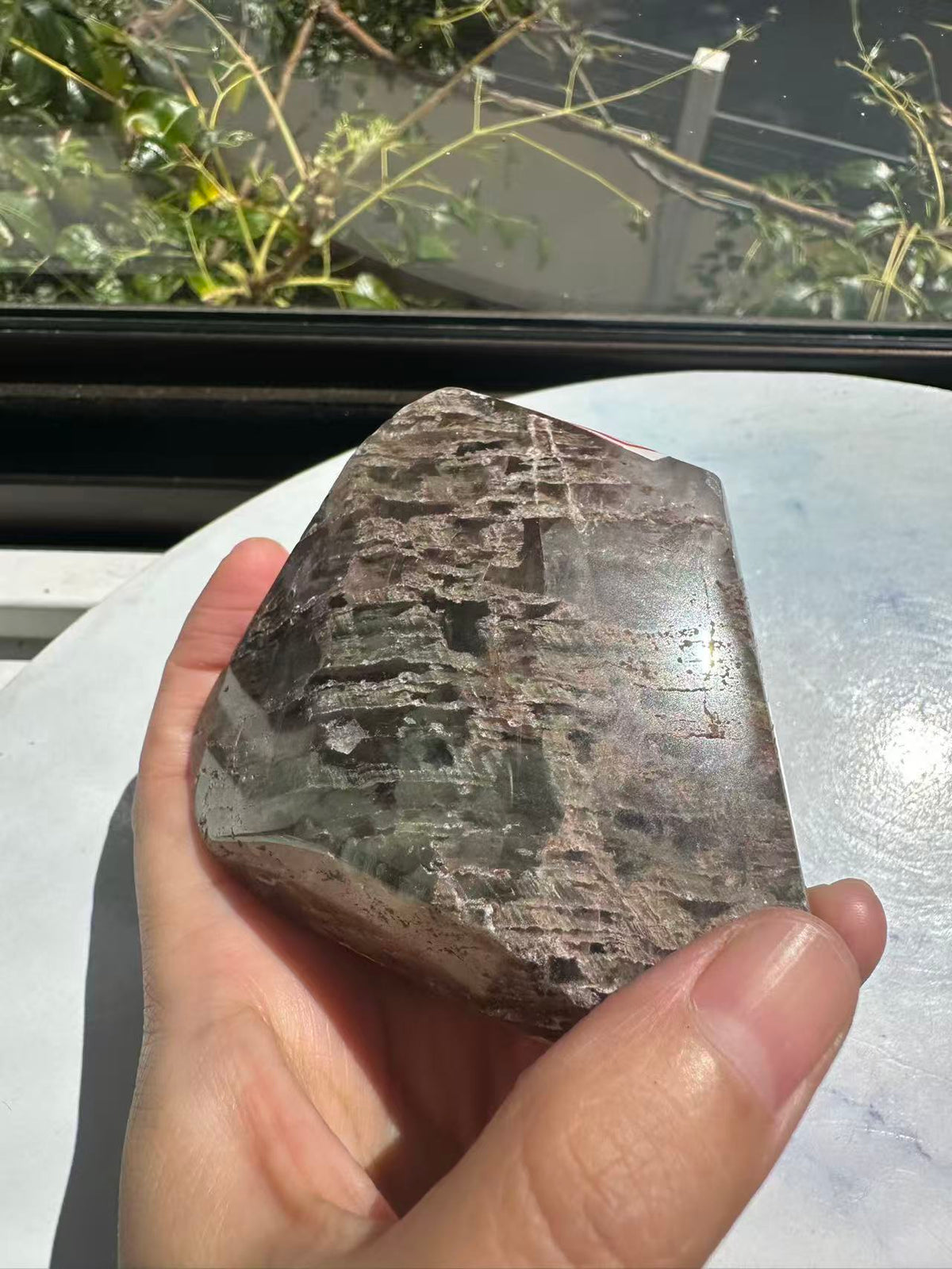 Garden Quartz (Lodolite) Freeform – 314g #1 — exact crystal, view 27 of 28