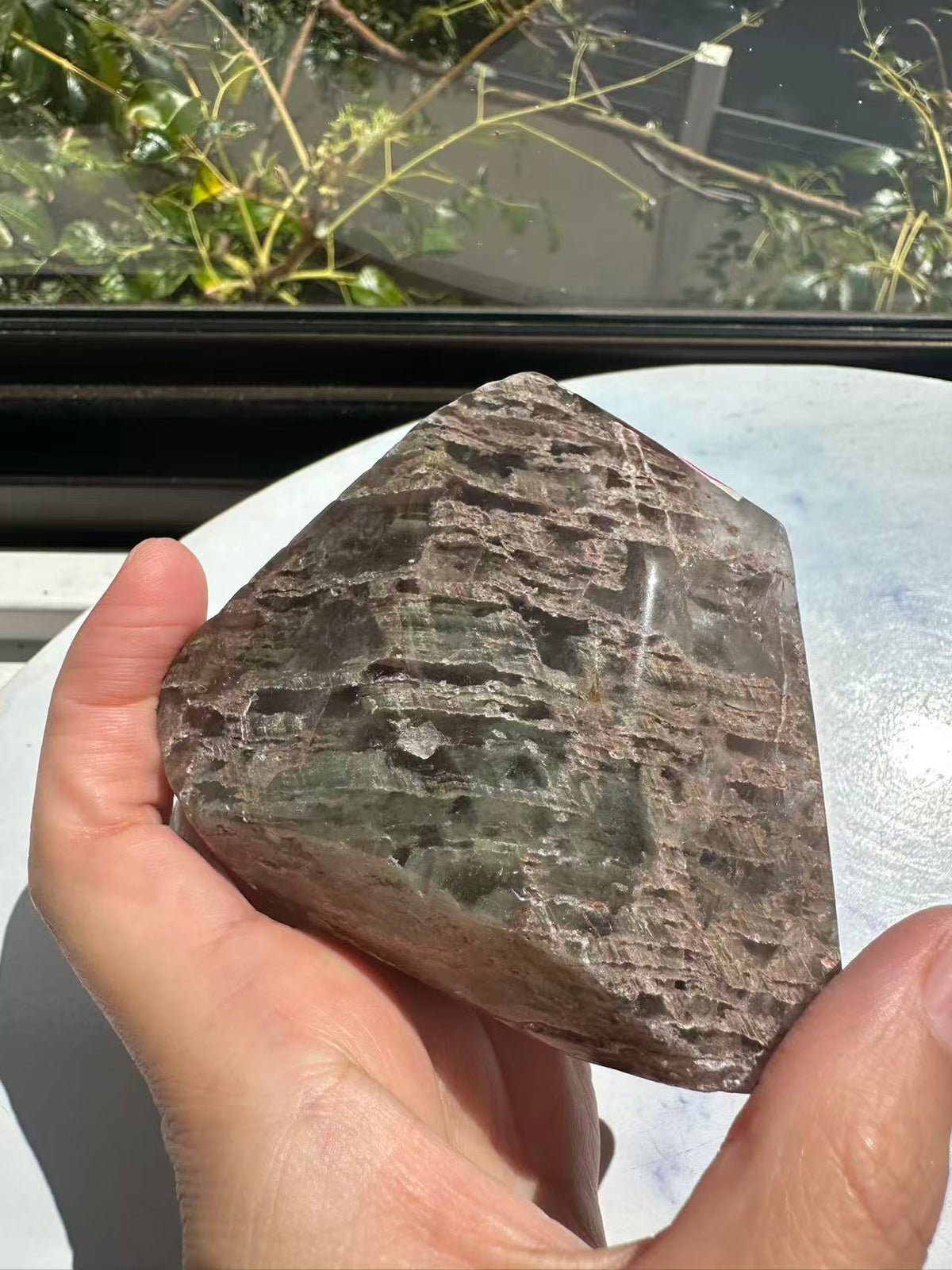 Garden Quartz (Lodolite) Freeform – 314g #1 — exact crystal, view 28 of 28