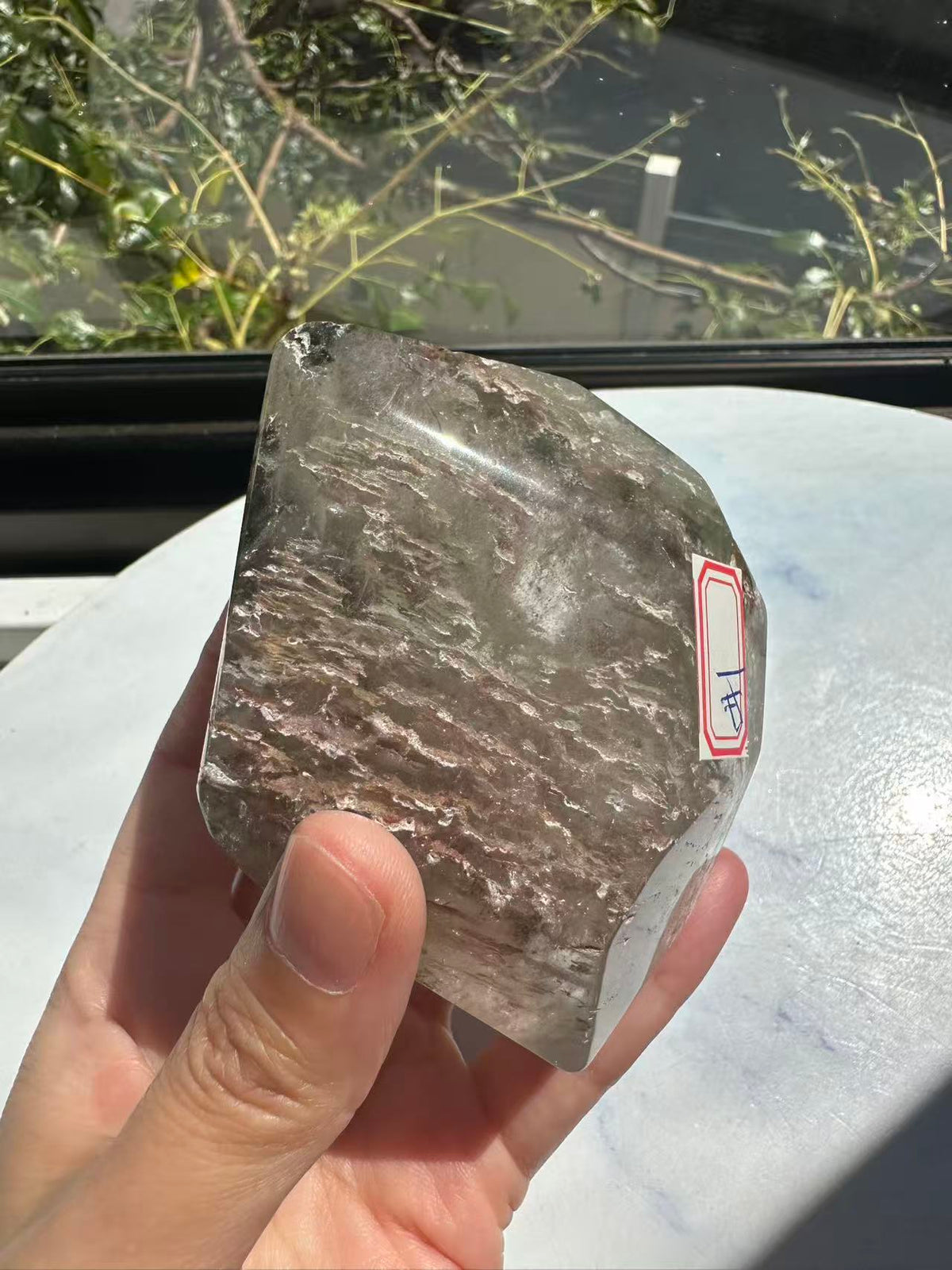 Garden Quartz (Lodolite) Freeform – 314g #1 — exact crystal, view 5 of 28