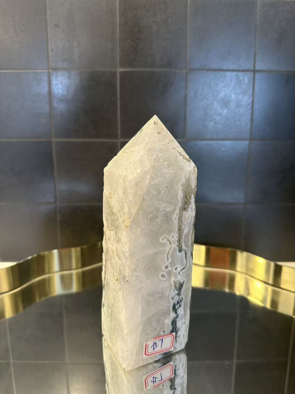 Landscape Moss Agate Tower with Scenic Dendrites | 835g 16.5cm Exact Piece #7