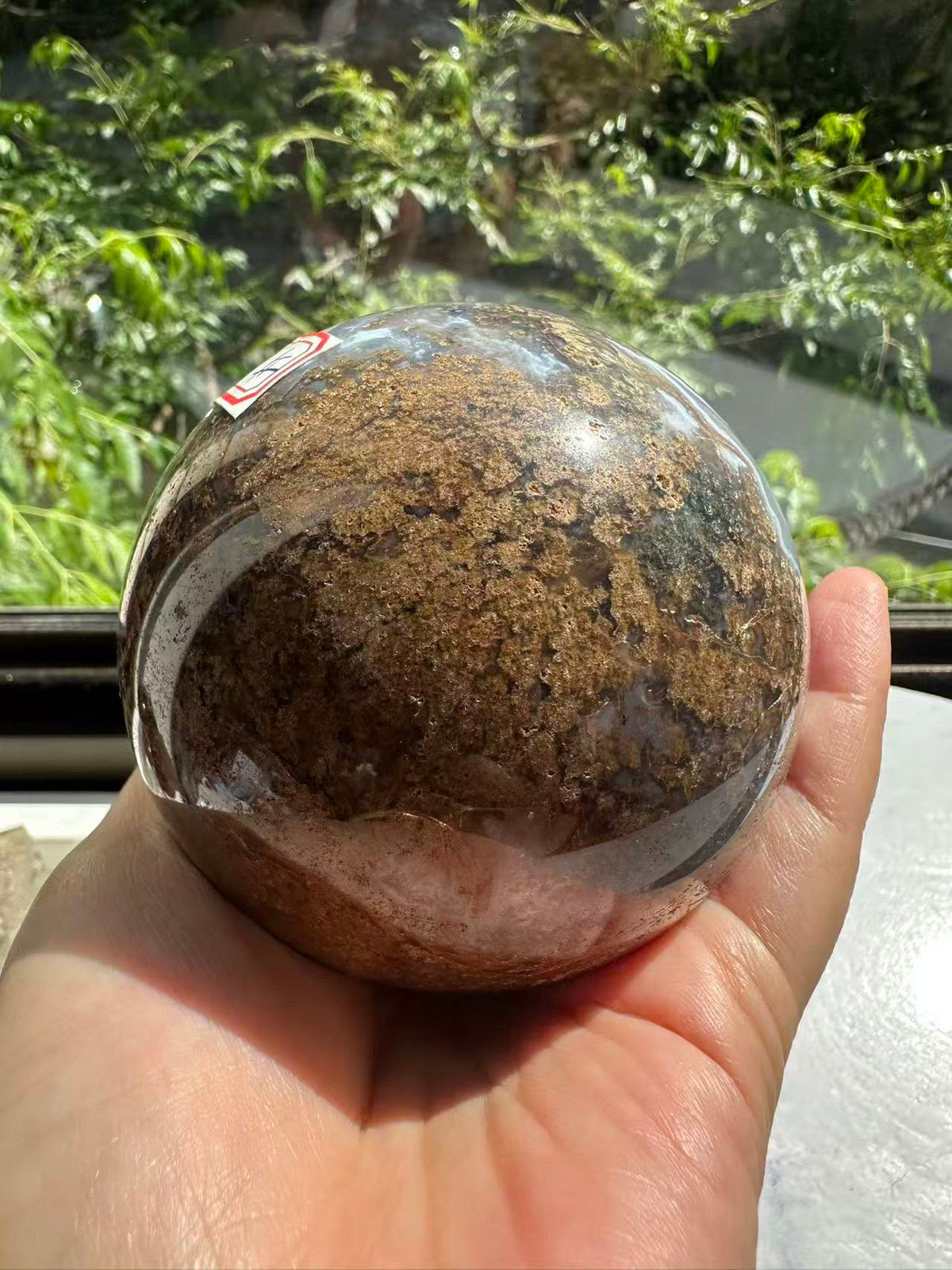 Moss Agate Sphere with Scenic Dendrites | 741g 7.7cm Exact Piece #1
