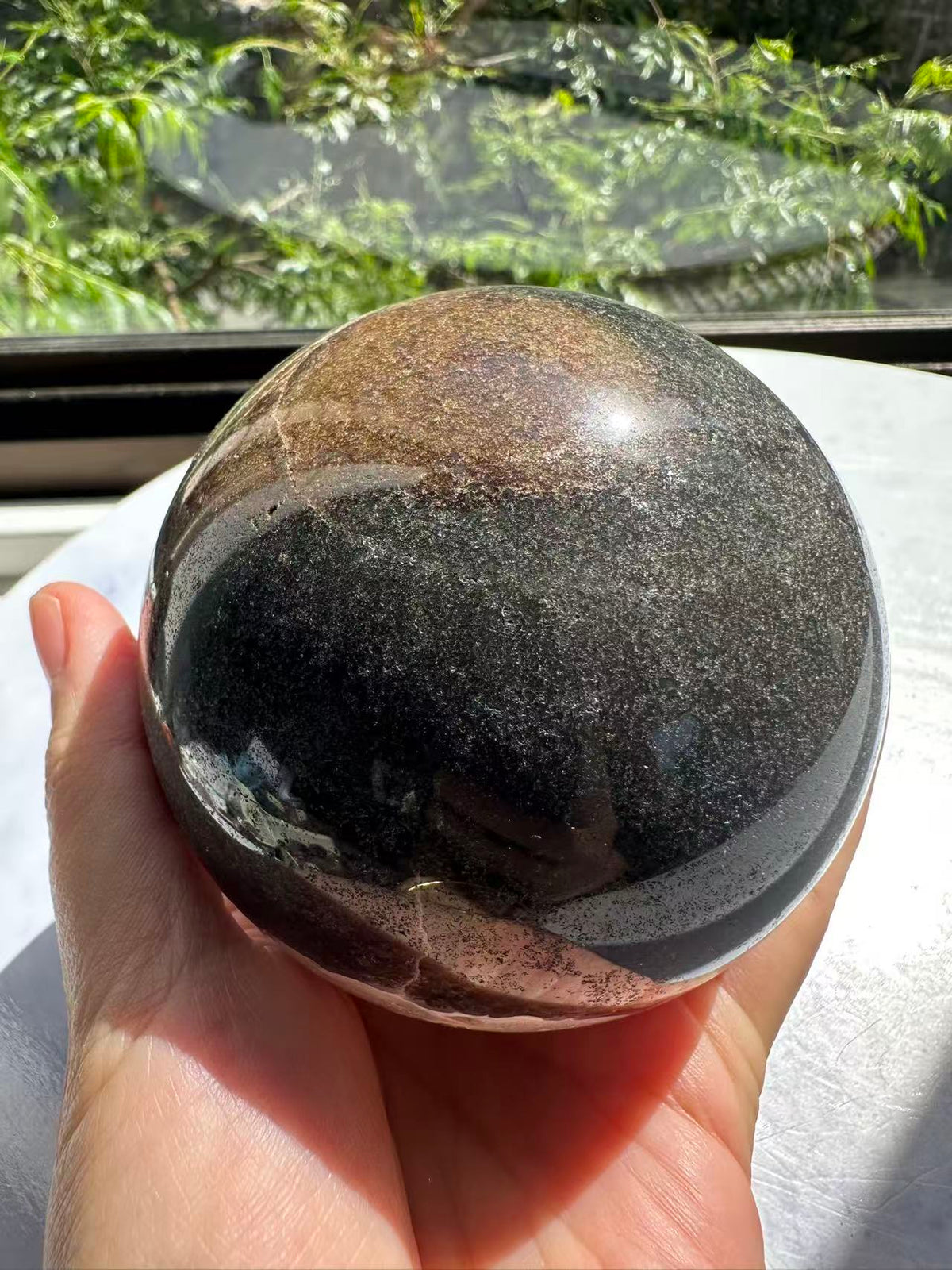 Moss Agate Sphere with Scenic Dendrites | 806g 7.8cm Exact Piece #9