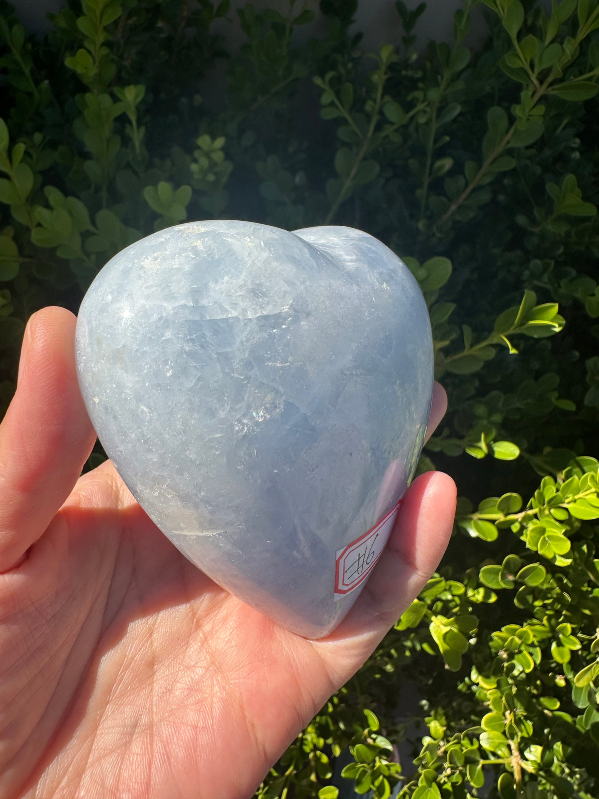 Blue Calcite Heart with Cloudy Blue Pattern | 493g 9.1cm Exact Piece #6