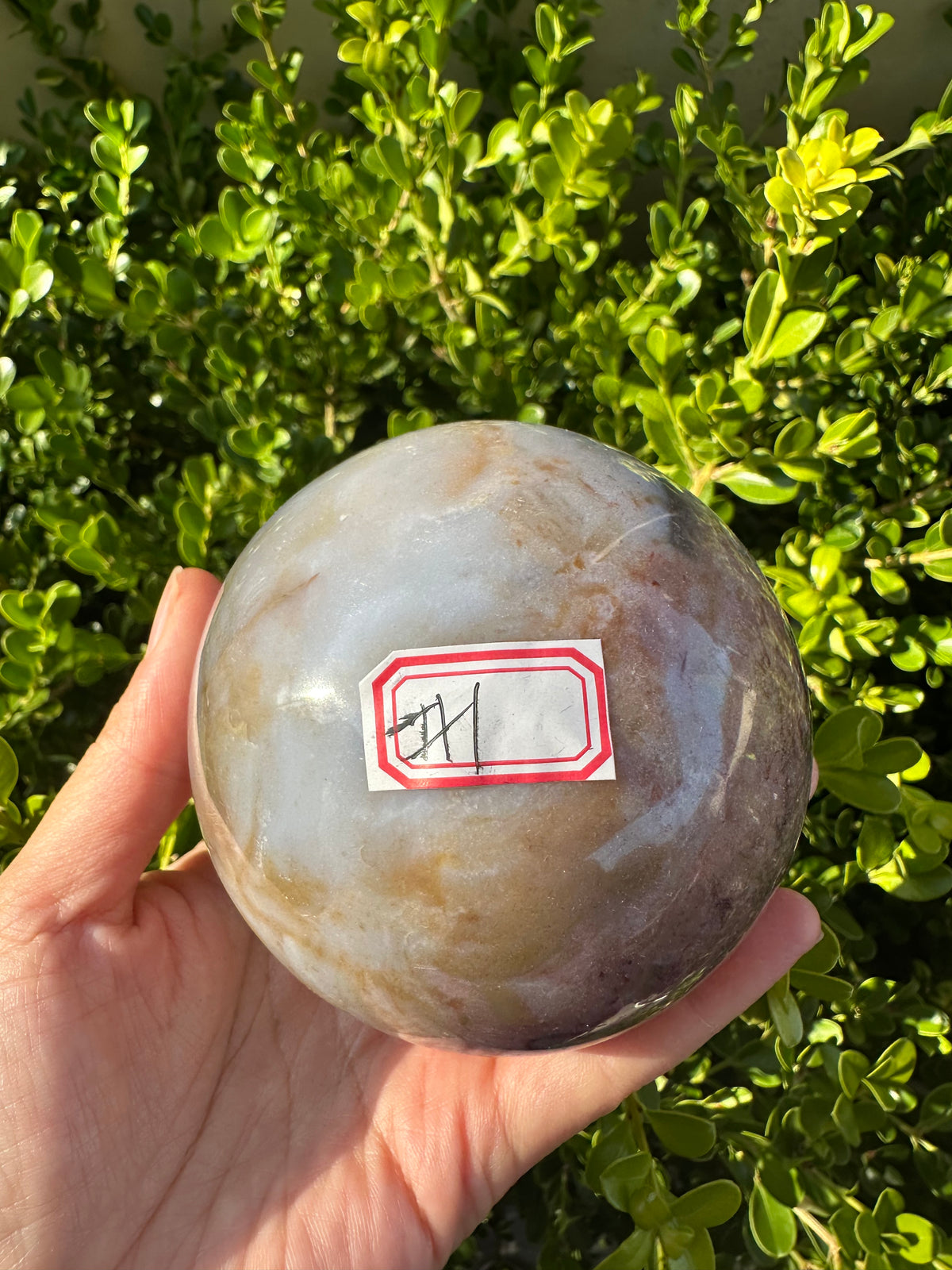 Ocean Agate Sphere with Natural Banding | 778g 8.2cm Exact Piece #1