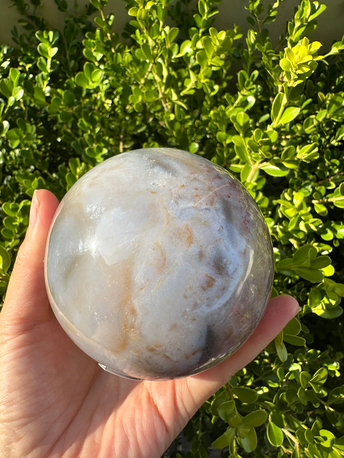 Ocean Agate Sphere with Natural Banding | 778g 8.2cm Exact Piece #1