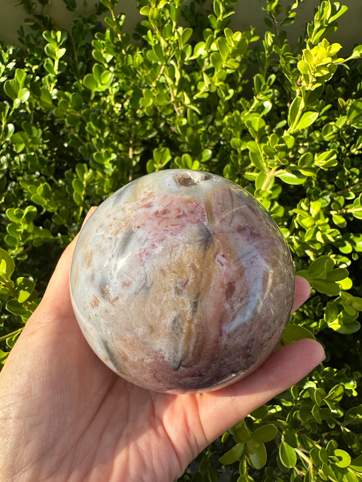 Ocean Agate Sphere with Natural Banding | 778g 8.2cm Exact Piece #1