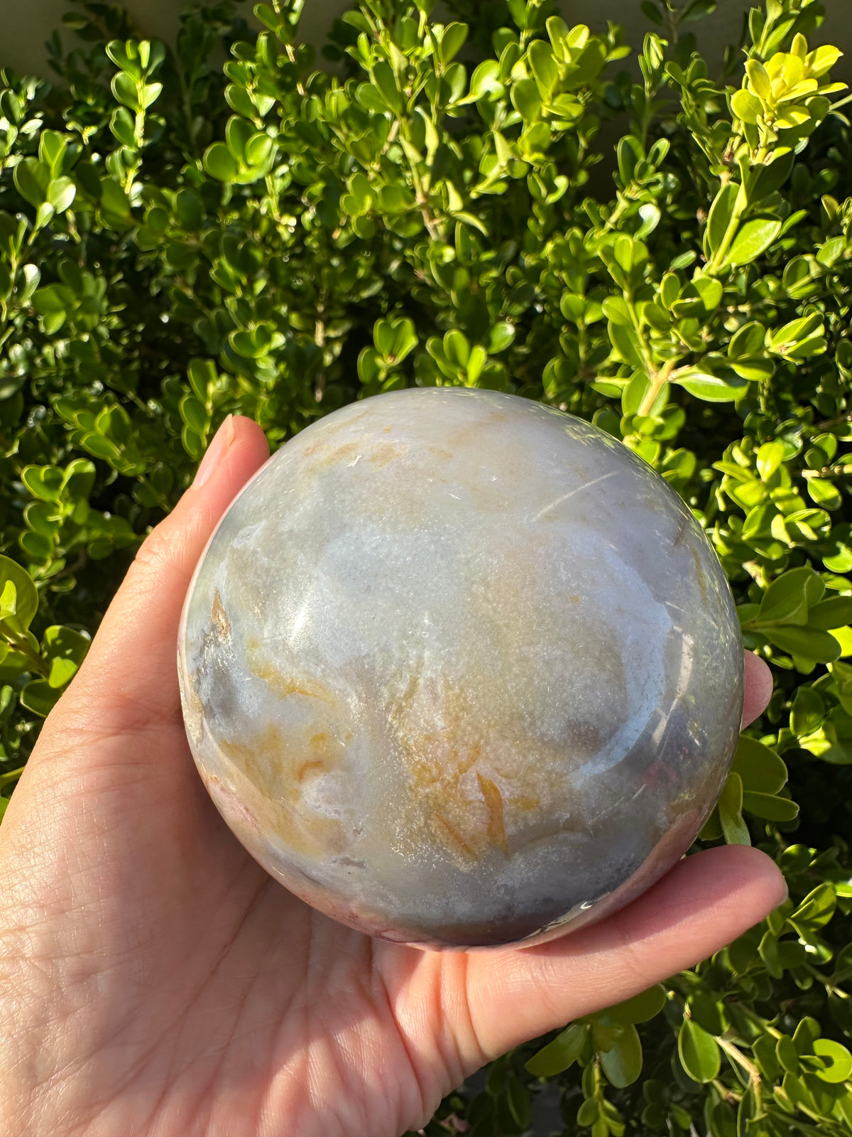 Ocean Agate Sphere with Natural Banding | 778g 8.2cm Exact Piece #1
