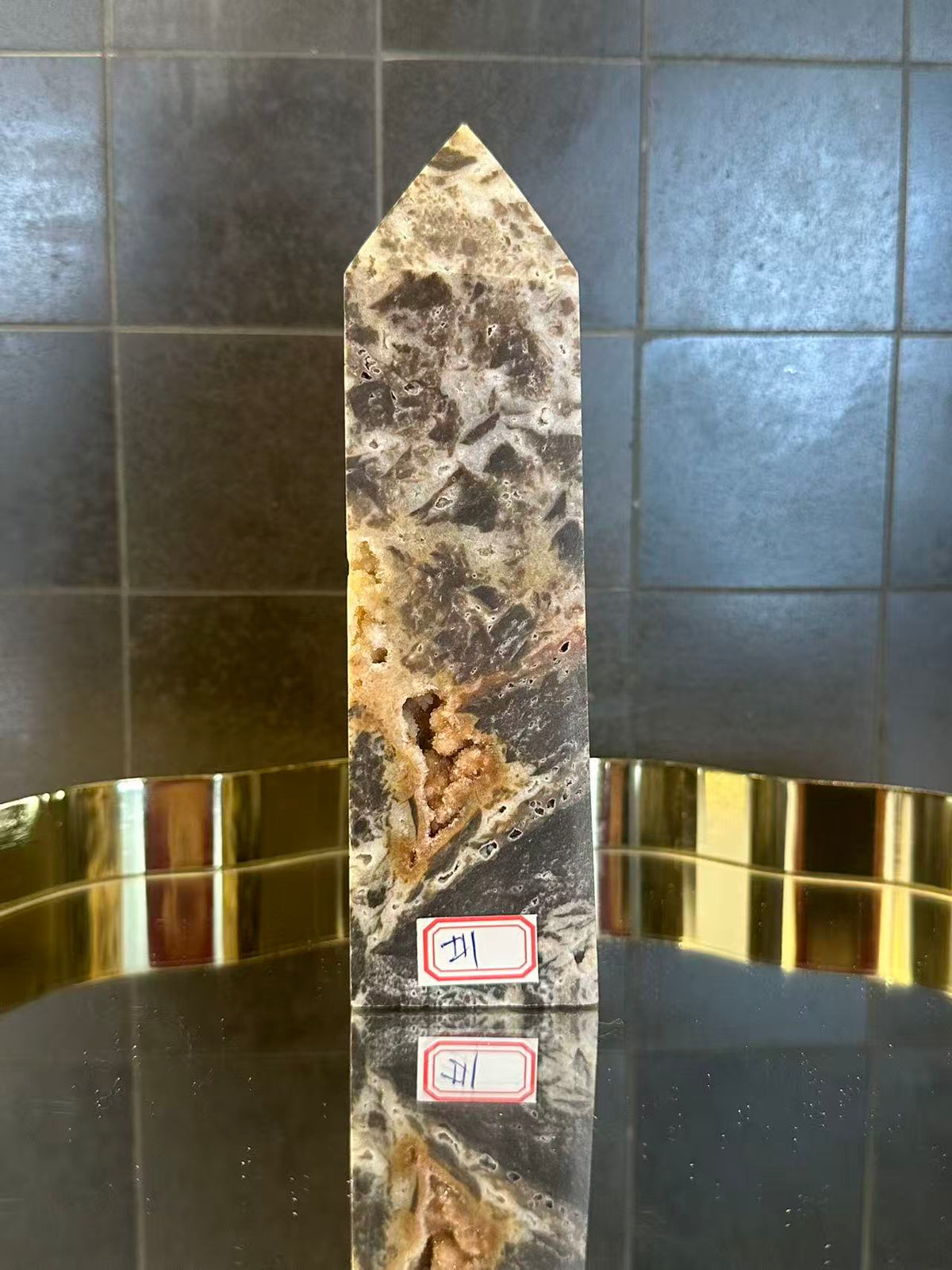 Natural Sphalerite Tower – 848g #1 — exact crystal, view 9 of 9